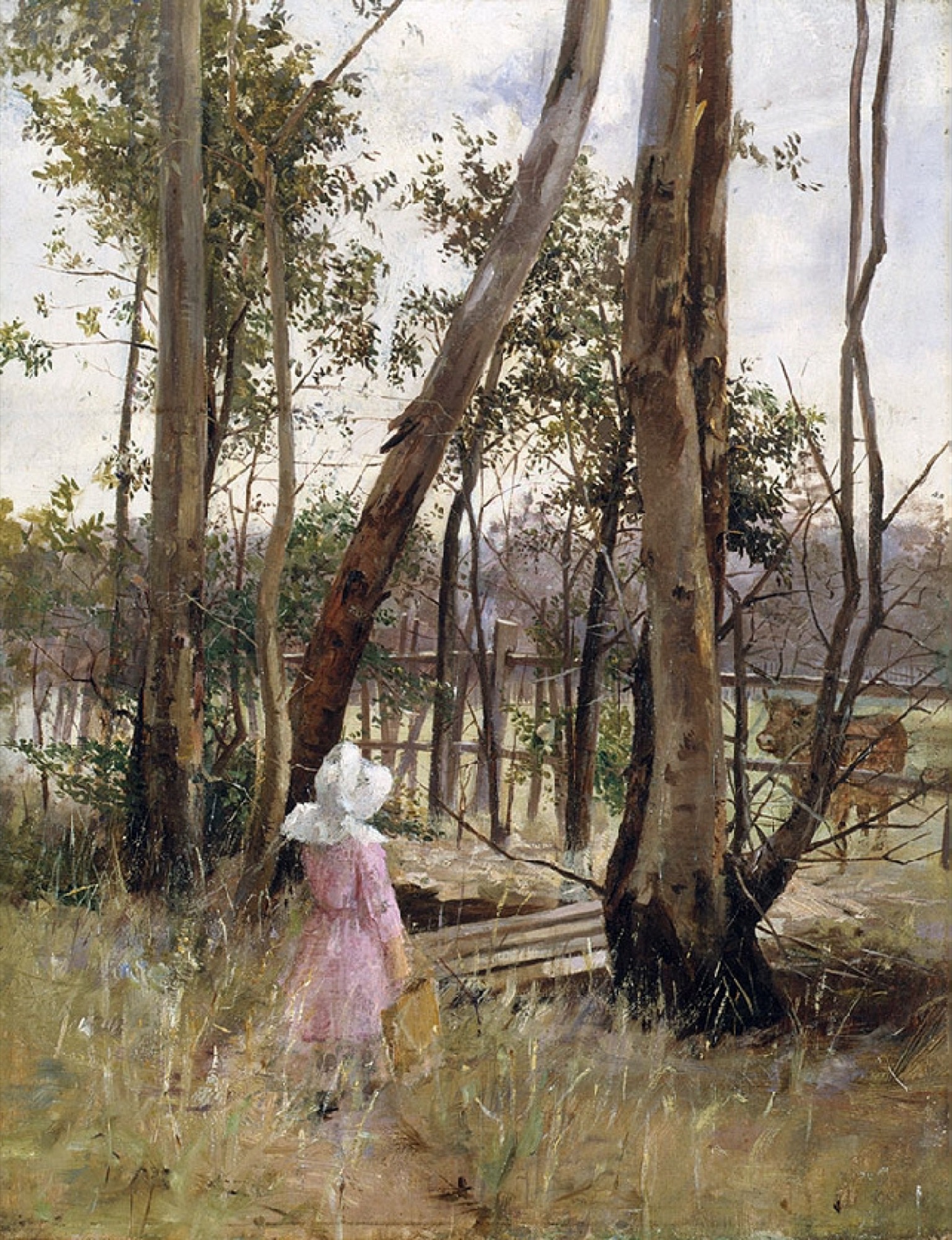 Jane Sutherland, <em>Obstruction, Box Hill</em>, 1887, oil on canvas, 41.3 x 31.1cm. Art Gallery of Ballarat.