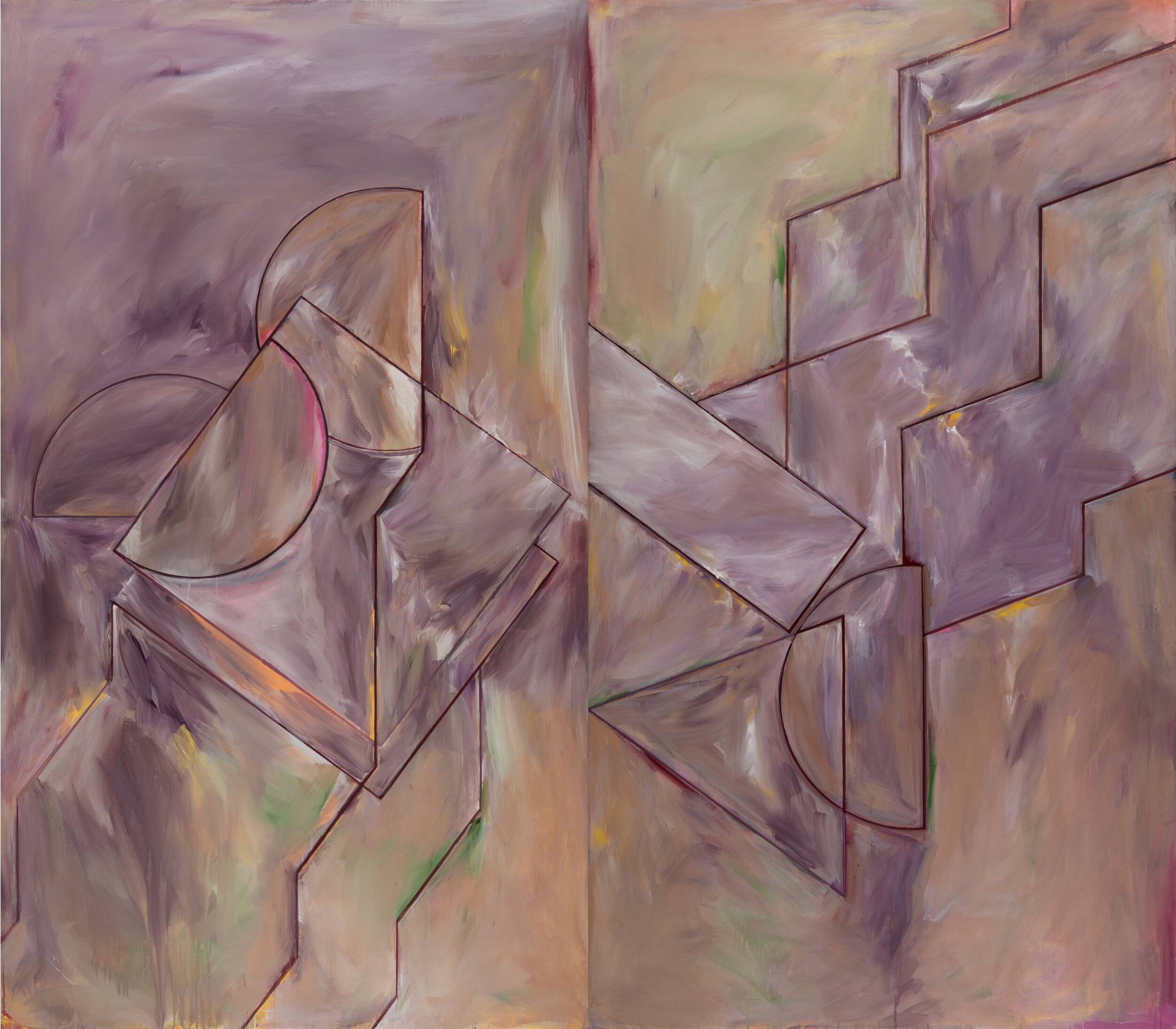 <p>Image 7: Janet Dawson, <em>Old Cloudy Moons 1 and 2</em>, 1979, diptych: synthetic polymer paint on bleached linen canvas, 213 x 244 cm overall. Macquarie University Art Collection, purchased Gallery A, 1979. © Janet Dawson.</p>