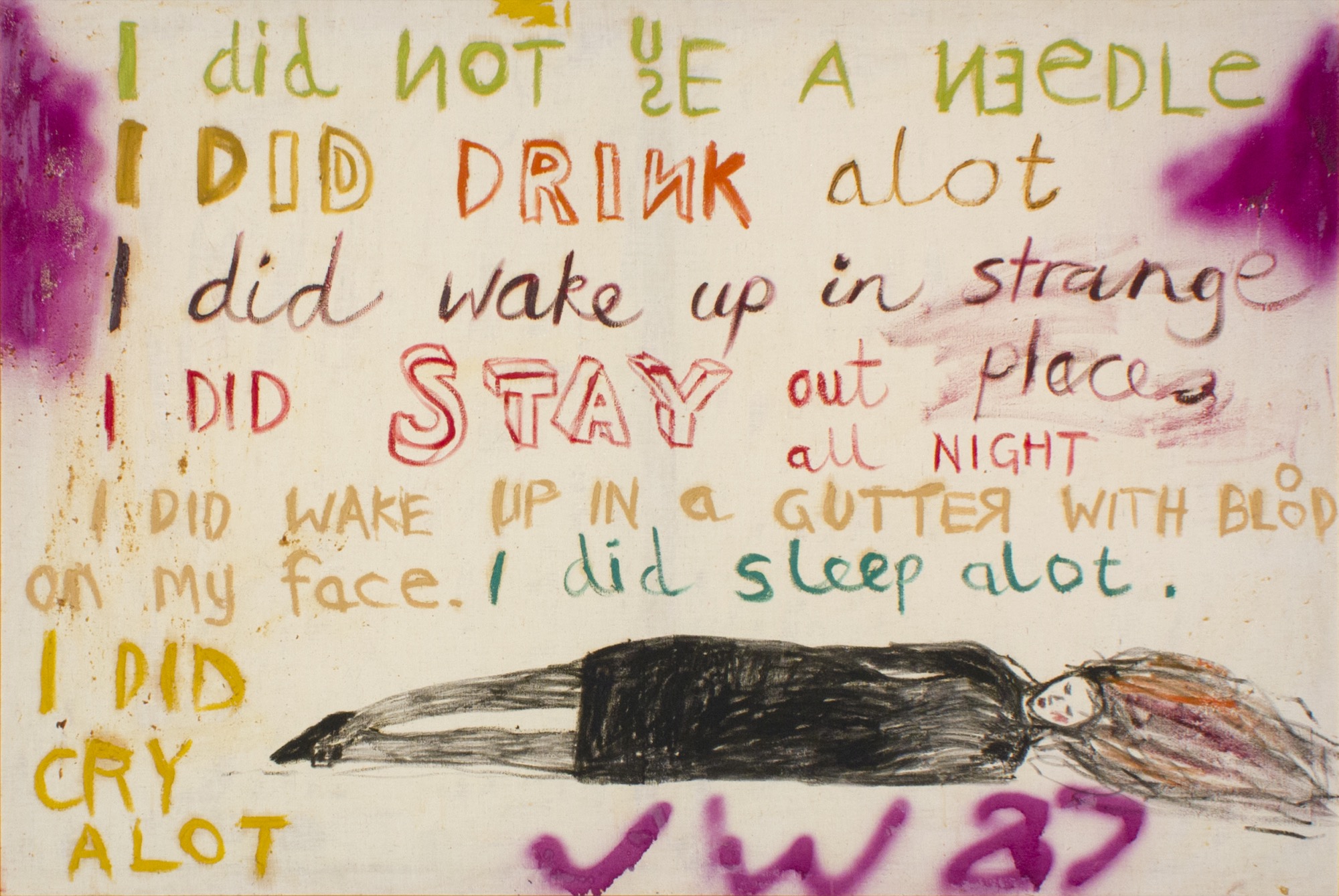 Jenny Watson, <em>The Key Painting</em>, 1987,  oil and gouache on cotton duck. Collection of Roslyn and Tony Oxley, Sydney