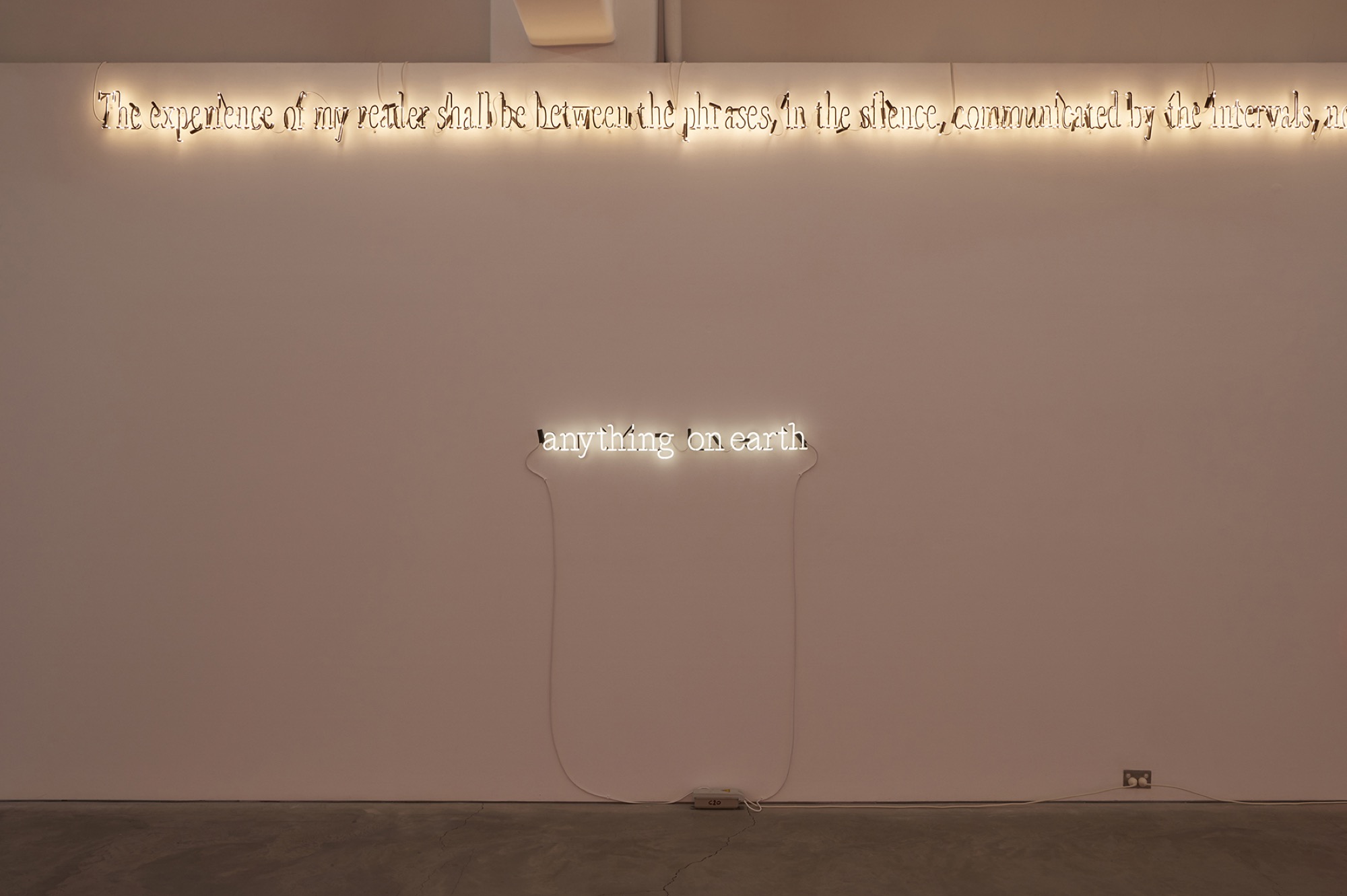 Joseph Kosuth, &#39;(Waiting for-) Texts for Nothing #10&#39;, 2010 (detail) and &#39;A/C (J.J.:F.W.)&#39;, 2011. Photography: Zan Wimberley. Courtesy Joseph Kosuth Studio and Anna Schwartz Gallery.