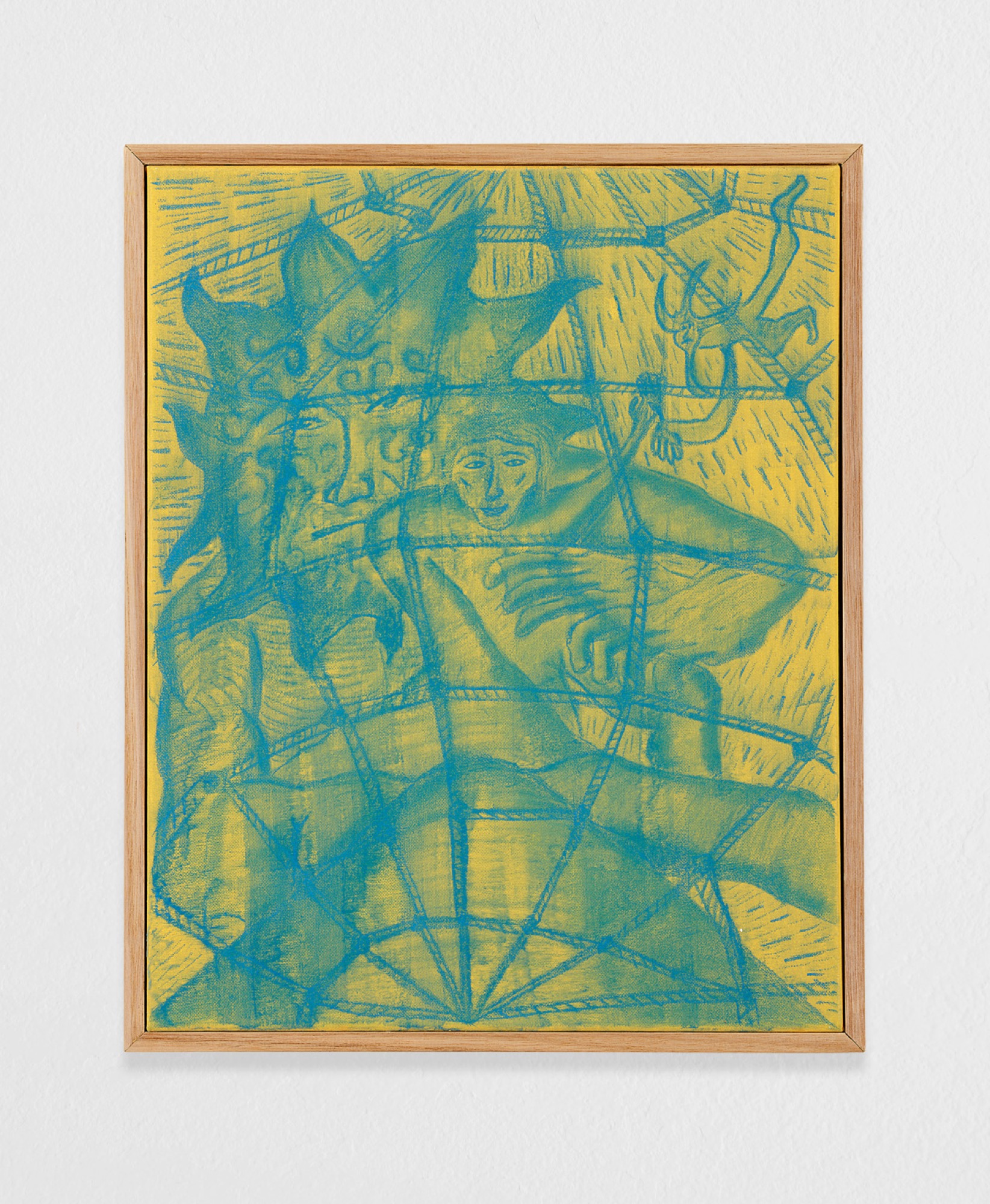 Kieren Seymour, <em>Looking Out of a Diamond Ring #1</em>, 2021, oil on canvas, 54 × 43 cm, courtesy the artist. Photo: Sigurvin Pálsson.