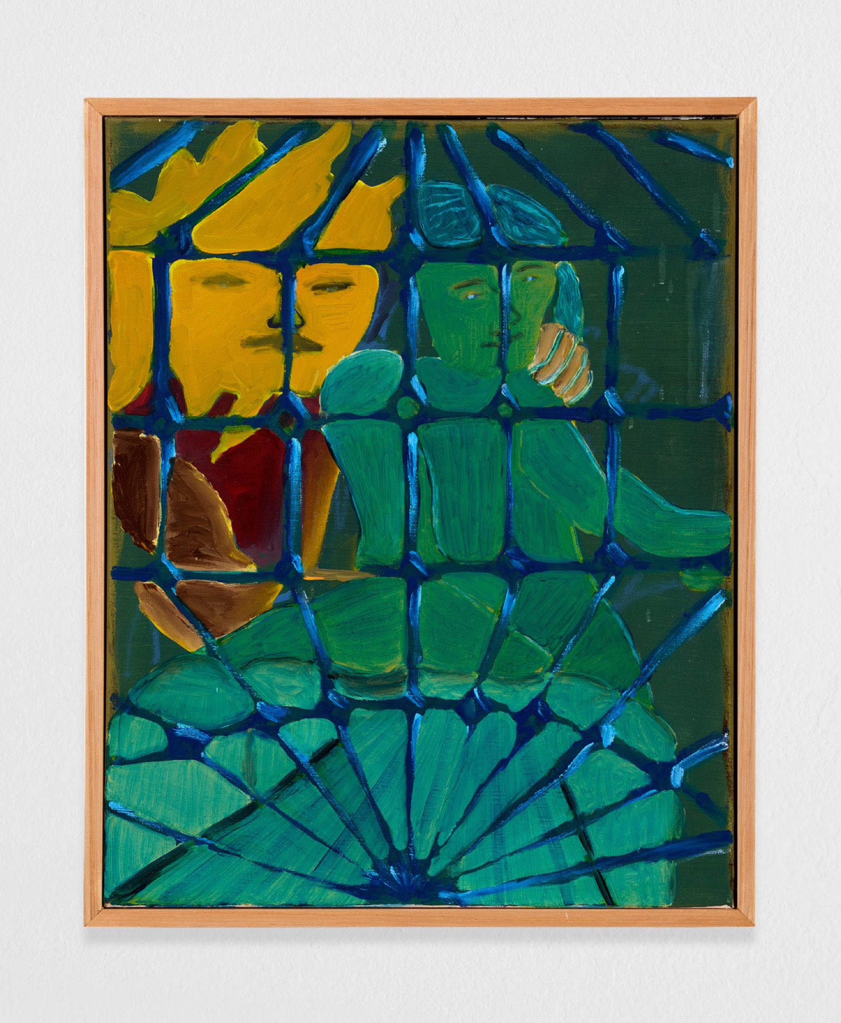 Kieren Seymour, <em>Looking out of a Diamon Ring #2</em>, 2021, oil on canvas, 54 × 43 cm, courtesy the artist. Photo: Sigurvin Pálsson.