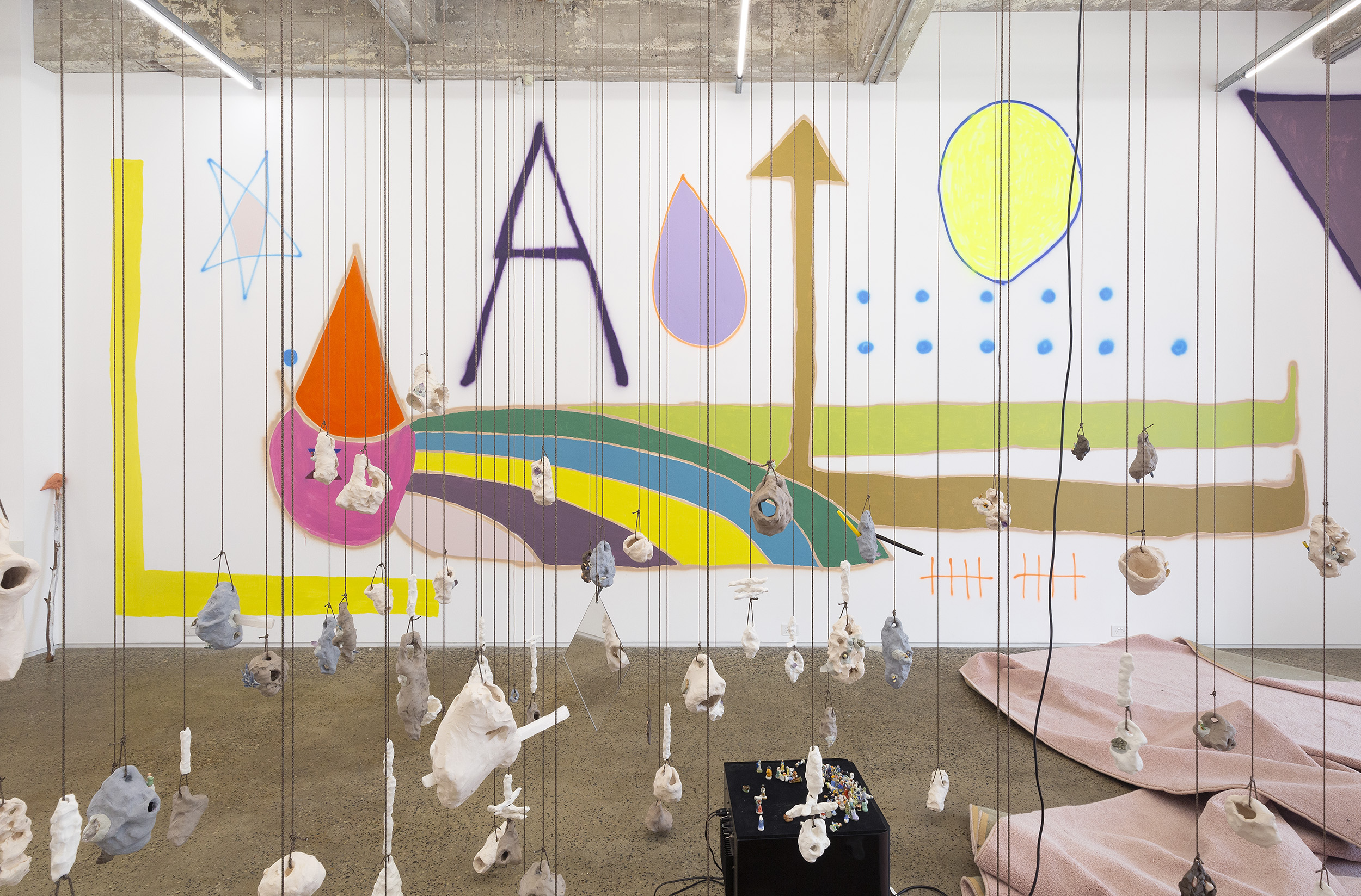 Mikala Dwyer & Paul Yore, Glasshouse/Stonehouse 2023: <em>LA SALLE DES TAUREAUX</em>, presented at Gertrude Glasshouse, 2024. Courtesy of the artists and representing galleries: 1301SW, Naarm Melbourne; Roslyn Oxley9 Gallery, Eora Sydney; STATION, Naarm Melbourne and Eora Sydney; and Hugo Mitchell Gallery, Tarndanya Adelaide. Photo: Christian Capurro