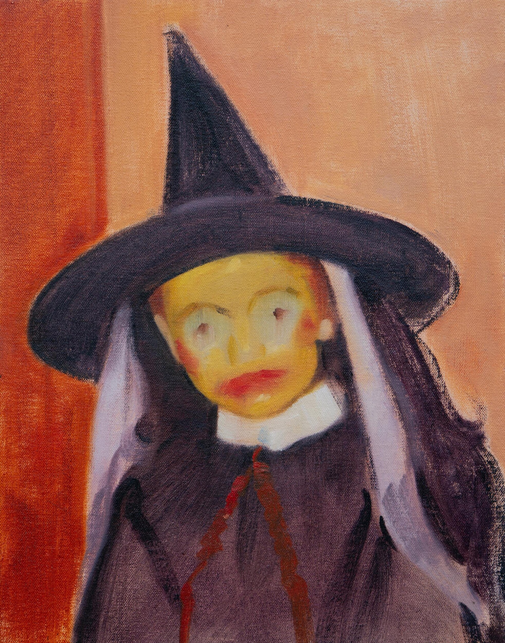 <p>Bridget Stehli, <em>The Innocent Witch</em>, 2025, oil on canvas, 50.5 x 37.5 cm. Photo: Hamish McIntosh.</p>