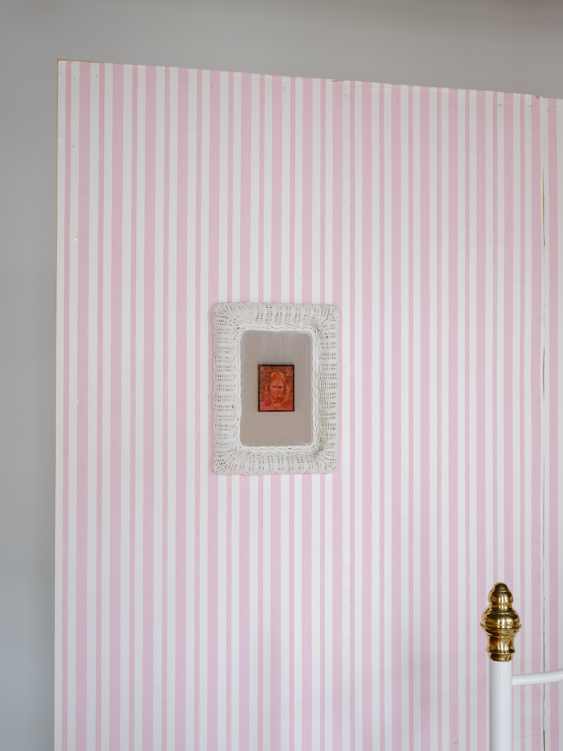 <p>Installation view of Bridget Stehli, <em>Lantana</em> showing <em>The Disguise</em>, 2025, oil on canvas, 35.5 x 28 cm. Photo: Hamish McIntosh.</p>
