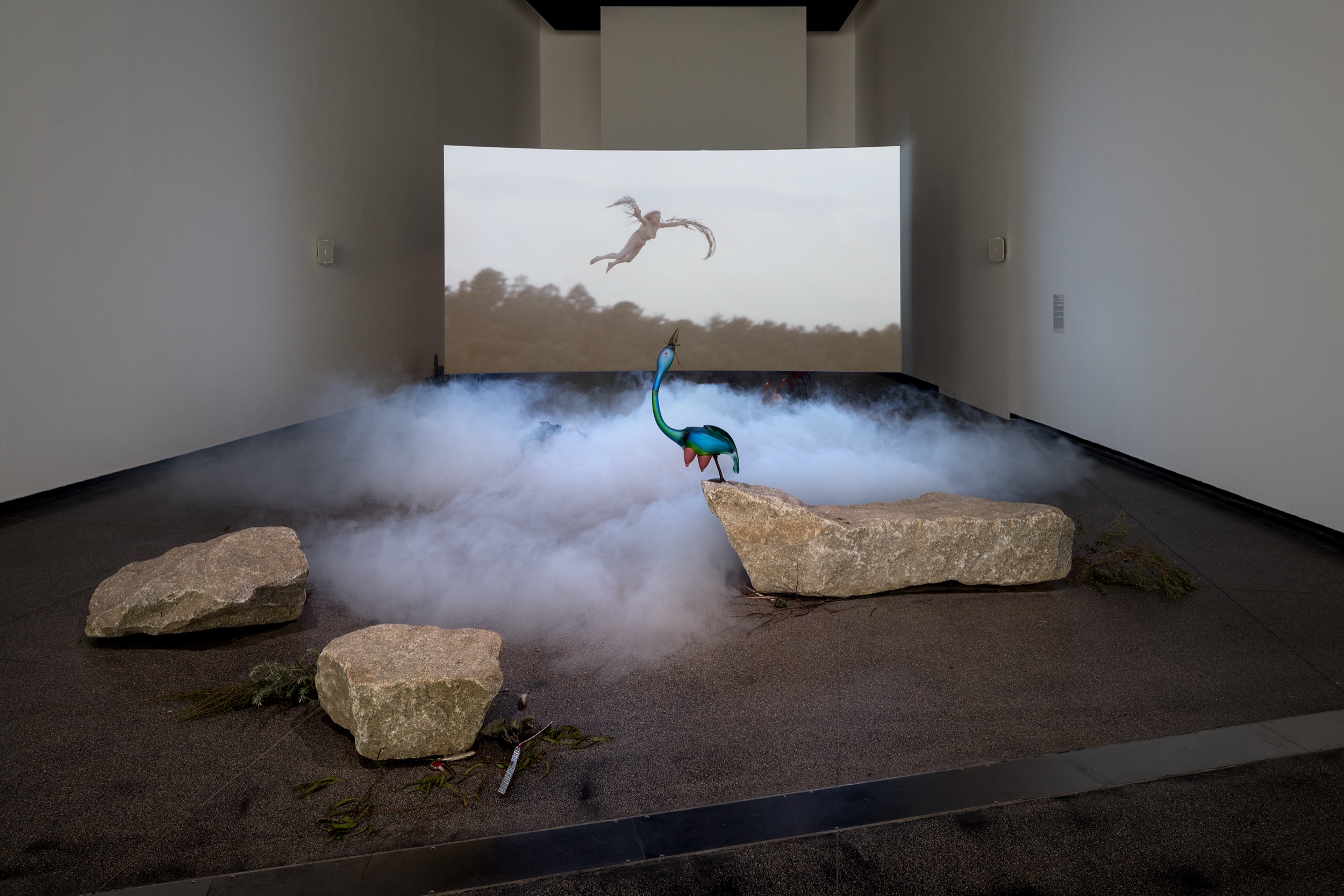 Laure Prouvost, Every Sunday, Grand Ma, 2022, installation view at Australian Centre for Contemporary Art, Melbourne. Courtesy the artist, and Galerie Nathalie Obadia, Paris and Brussels; carlier | gebauer, Berlin and Madrid; Lisson Gallery, London, New York and Shanghai. Photo: Andrew Curtis