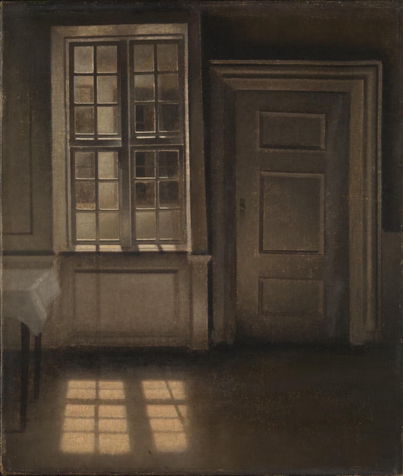 Interior, <em>Sunlight on the Floor</em> 1906 Vilhelm Hammershoi 1864-1916. Photo © Tate