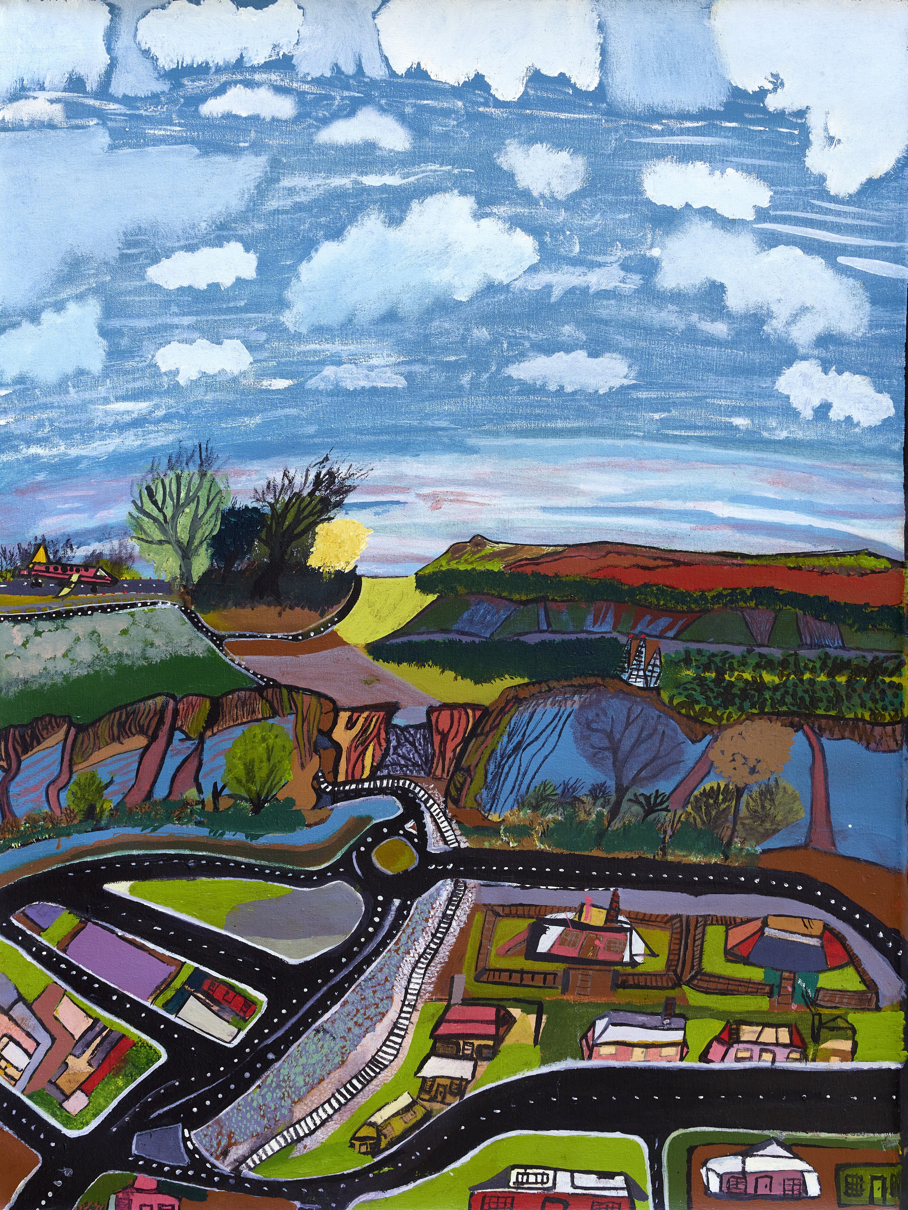 <p>Charles Jangala Inkamala, <em>The Gap</em>, 2025, synthetic polymer paint on canvas, 81.5 x 61 cm, Vivien Anderson Gallery.</p>