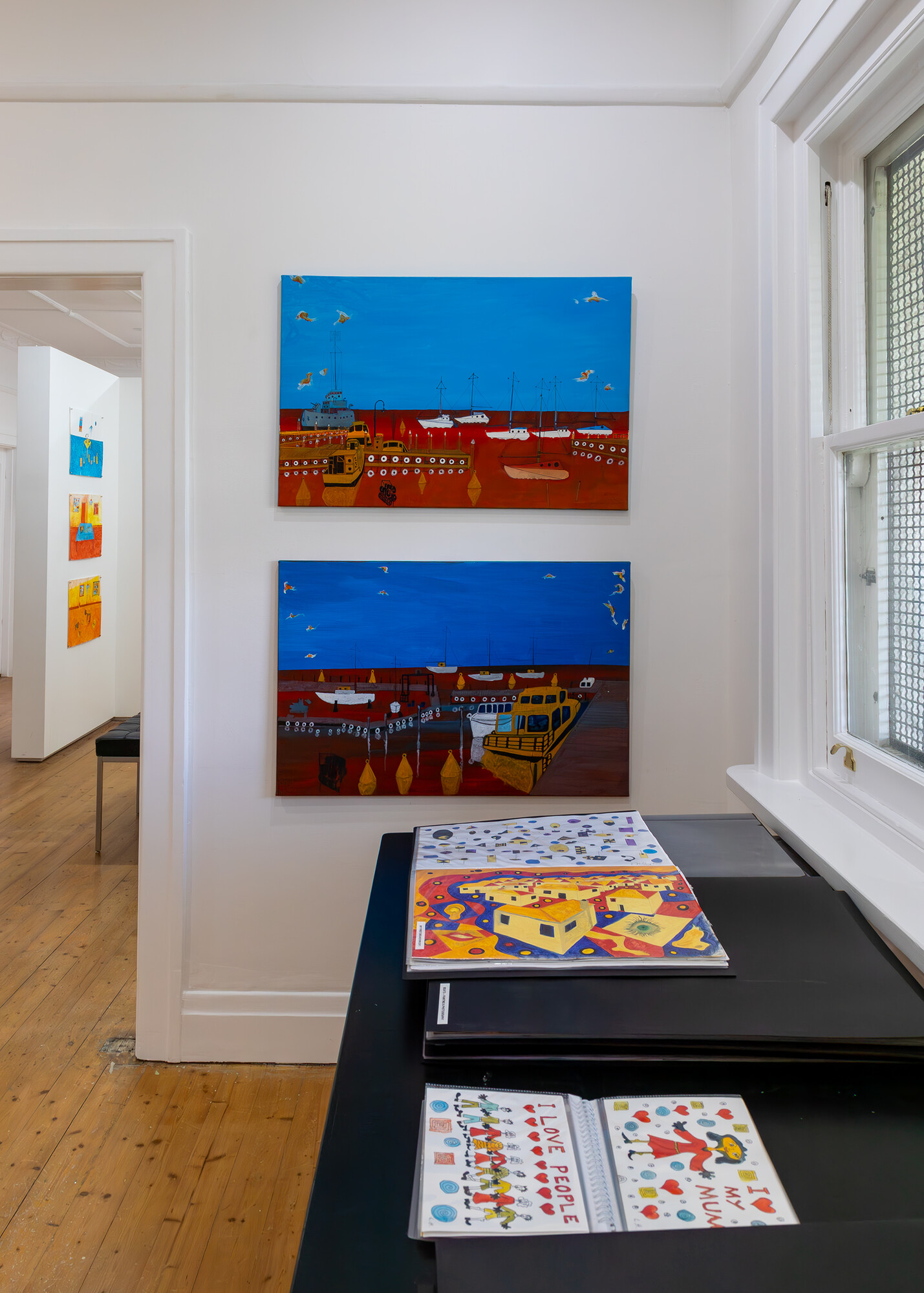 Installation view of Leslie Holding, Lots of art forms in madness, 2023, SEVENTH Gallery. Photo: Teagan Ramsay