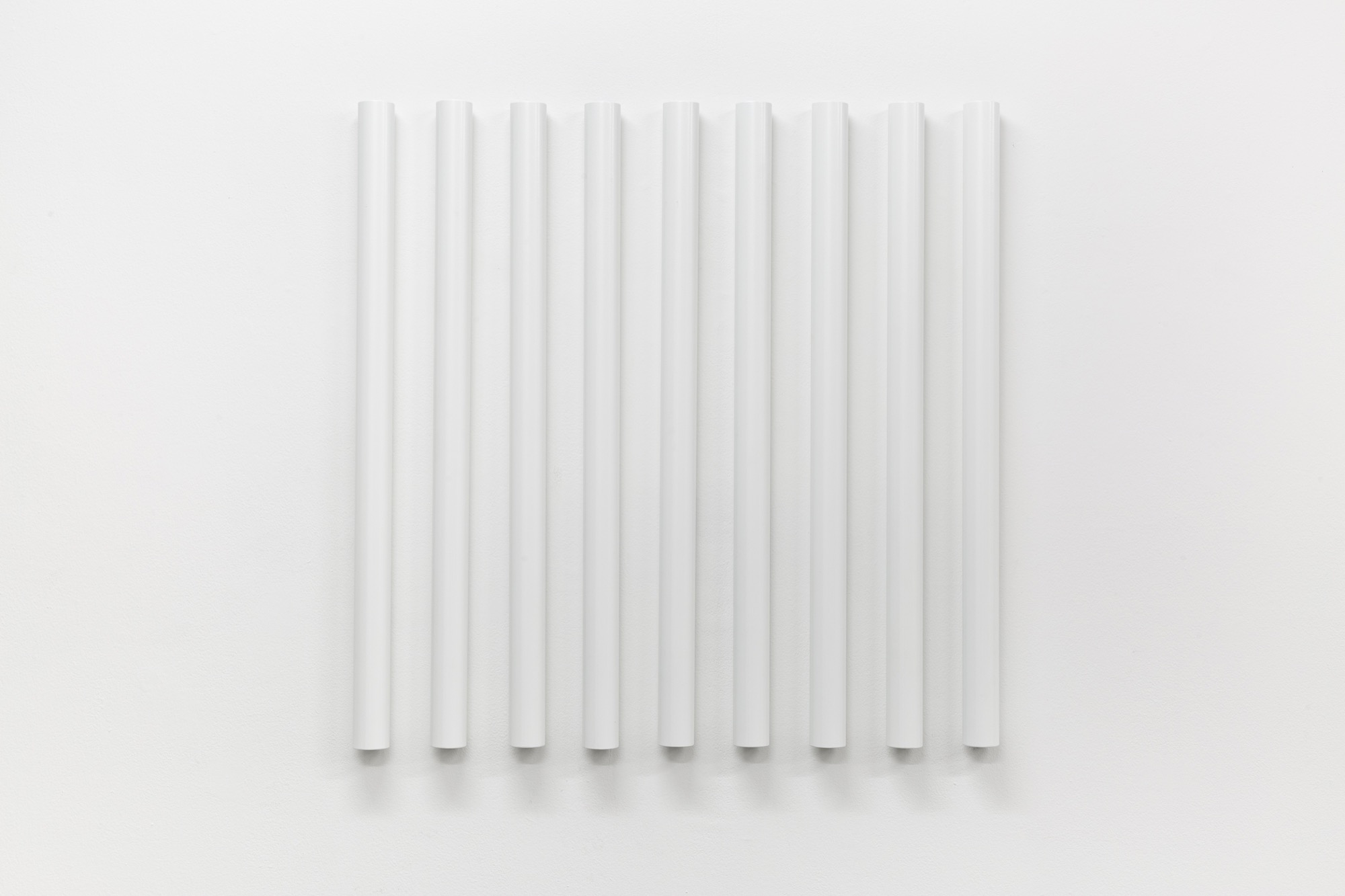 Lucina Lane / Nigel Lendon, <em>Untitled Wall Structure 1970-2018</em>, 1970-2018, powdercoated steel, 90 x 90 x 5 cm. Photo: Christo Crocker