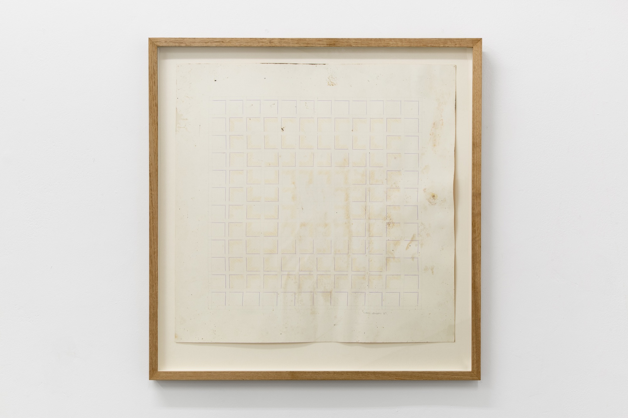 Lucina Lane / Nigel Lendon, <em>Bump</em>, 1967-2018, Nigel Lendon untitled drawing 1967, framed, 61.8 x 60 cm. Photo: Christo Crocker