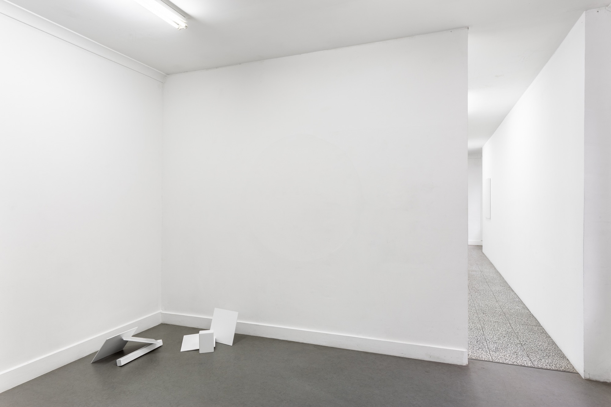 Lucina Lane / Nigel Lendon, <em>Untitled Table Sculptures 1970-2018</em>, 1970-2018, powdercoated steel, 60 x 40 x 23 cm, 54 x 31 x 52 cm. Photo: Christo Crocker