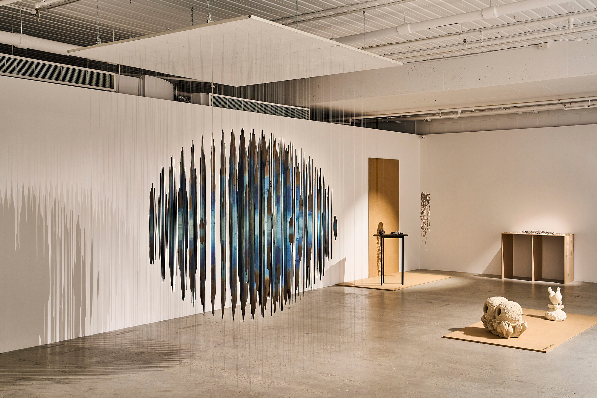 <p>Installation view of Makiko Ryujin’s work&nbsp;<em>Ephemeral Blue</em>&nbsp;(2025), on display at Craft Victoria in the exhibition&nbsp;<em>In the Making</em>, 2025. Photograph by&nbsp;Claire&nbsp;Armstrong.</p>