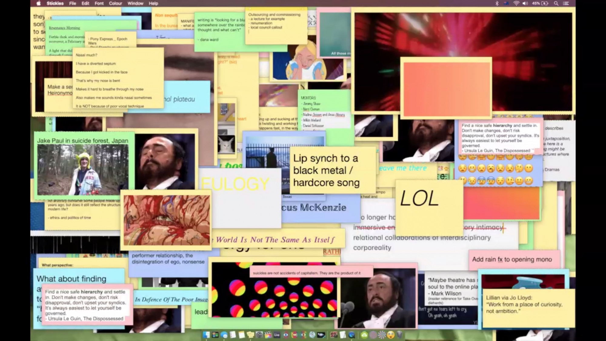 Marcus McKenzie, <em>The Crying Room</em>, 2020, screenshot. Courtesy of the artist, Arts Centre Melbourne and Melbourne Fringe. Photo: Chelsea Hopper