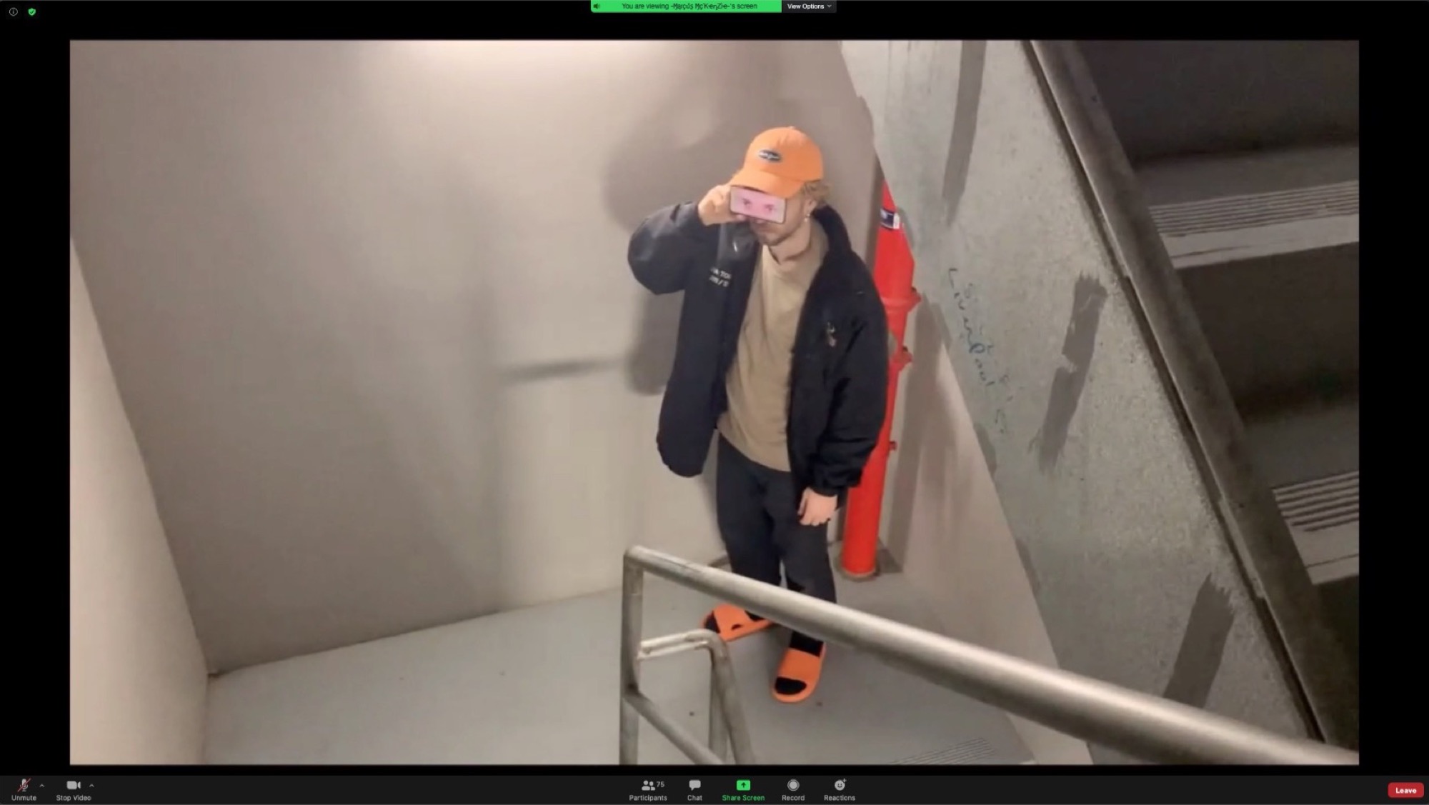 Marcus McKenzie, <em>The Crying Room</em>, 2020, screenshot. Courtesy of the artist, Arts Centre Melbourne and Melbourne Fringe. Photo: Chelsea Hopper