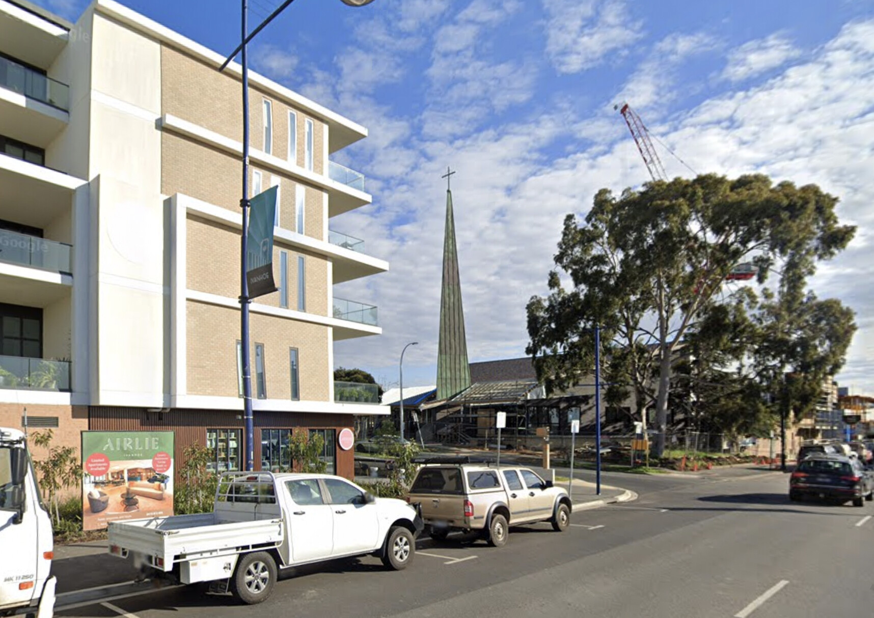 <p>View of Mary Immaculate Church in street context of Heidelberg Road mid-way through the renovations. Photography courtesy of Google Maps.</p>