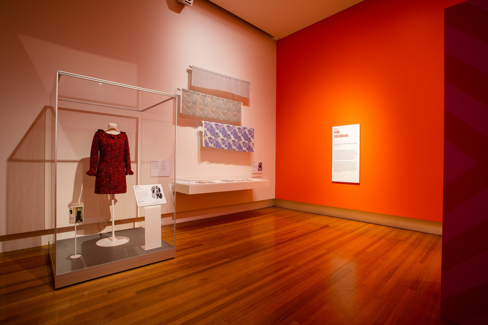 Installation shot from <em>Mary Quant: Fashion Revolutionary</em>, Bendigo Art Gallery, 2021. Photo: courtesy of Bendigo Art Gallery
