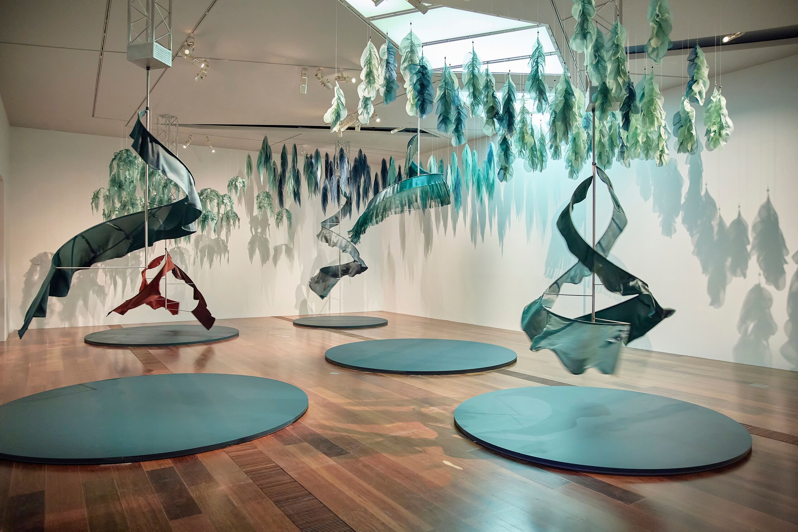 Installation view of Hannah Gartside’s <em>Forest summons (for Lilith)</em> 2022–23<br />
on display as part of the Melbourne Now exhibition at The Ian Potter Centre: NGV Australia, Melbourne from 24 March to 20 August 2023. Photo: Sean Fennessy