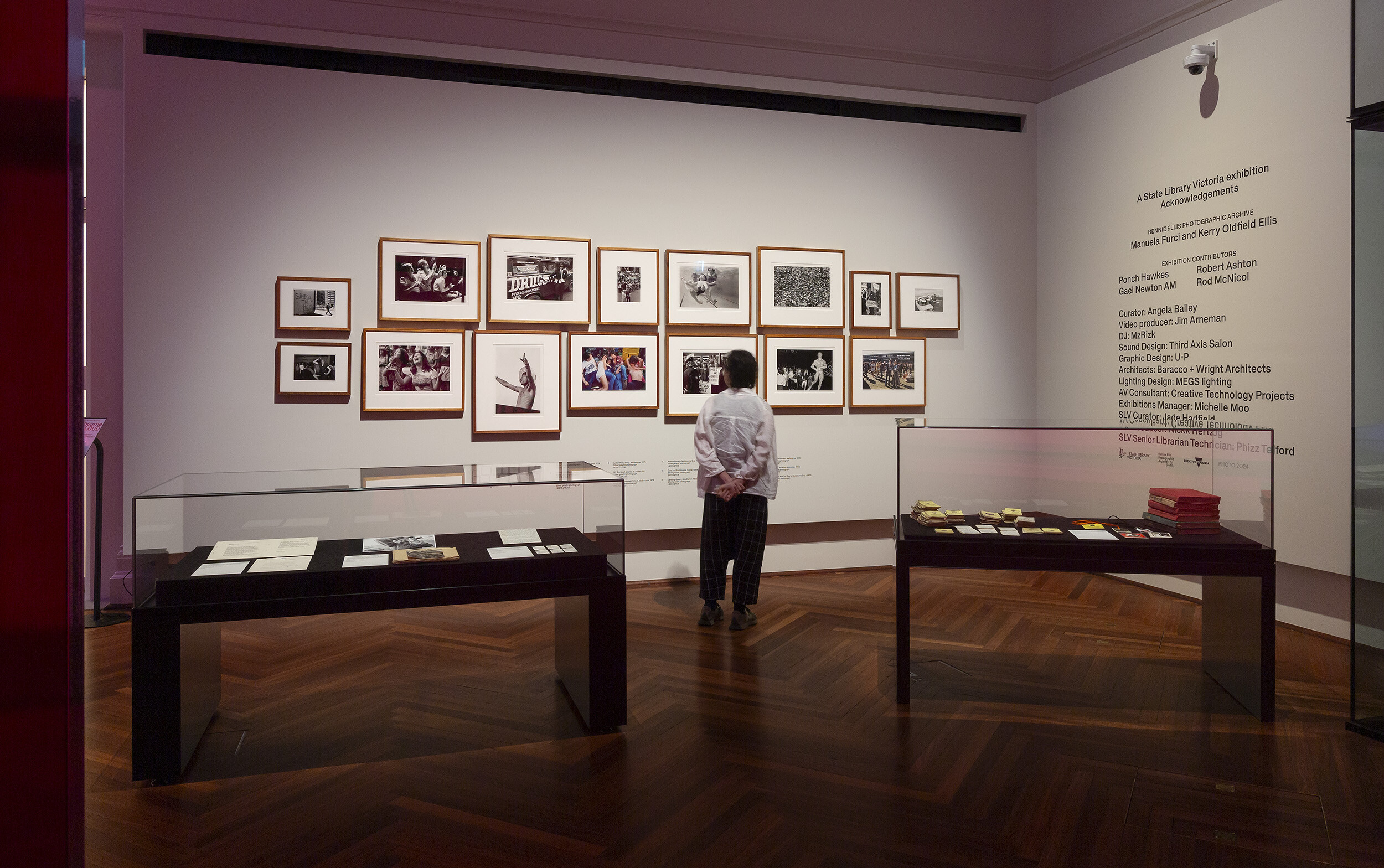 <p>Installation view of <em>Melbourne Out Loud: Life through the lens of Rennie Ellis</em>, State Library of Victoria. Photo: Christian Capurro</p>