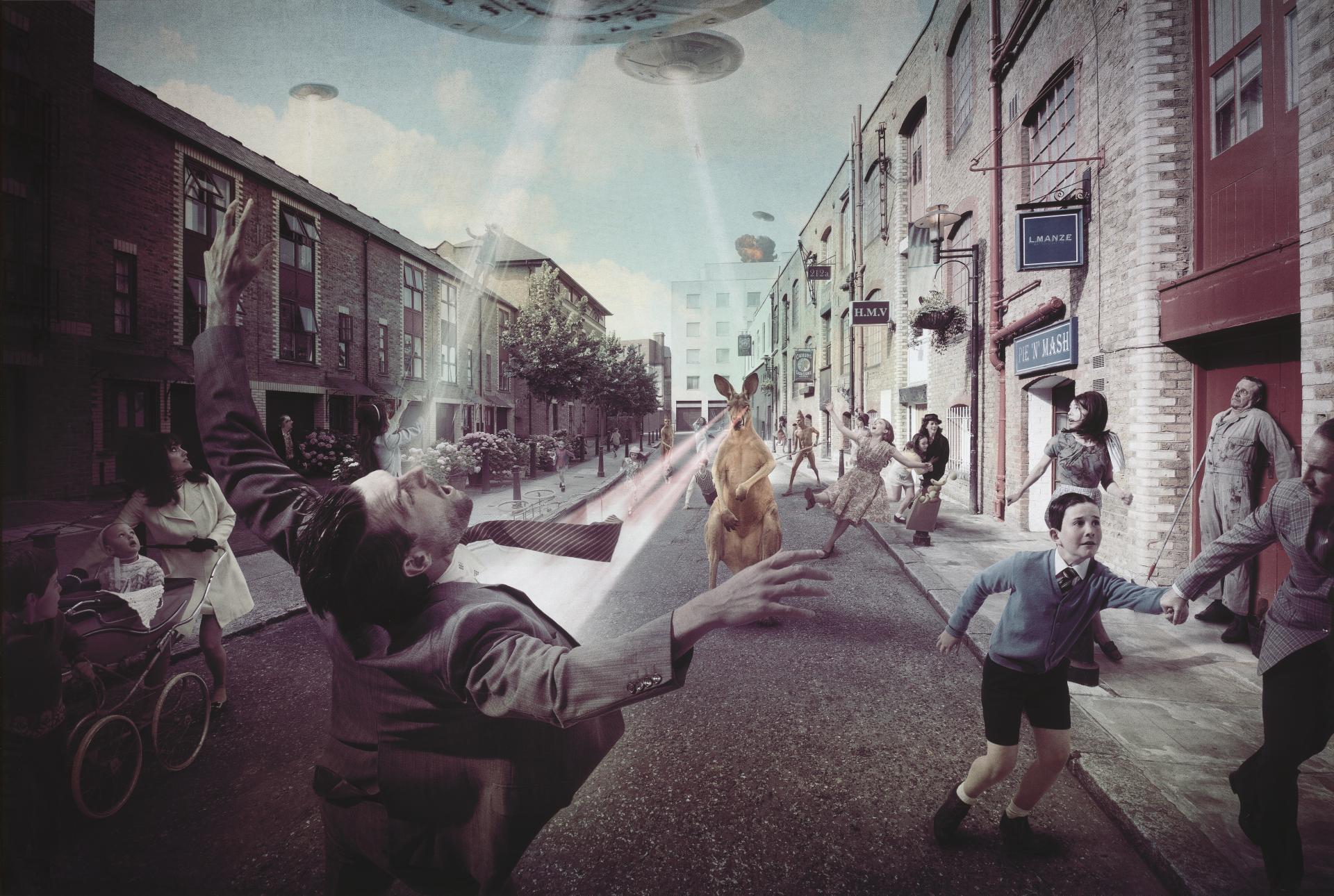 Michael Cook, <em>Invasion, Kangaroo</em>, 2018, inkjet print, 135 x 200 cm, National Gallery of Victoria, Melbourne. Purchased Victorian Association for Living Australian Artists, 2018.