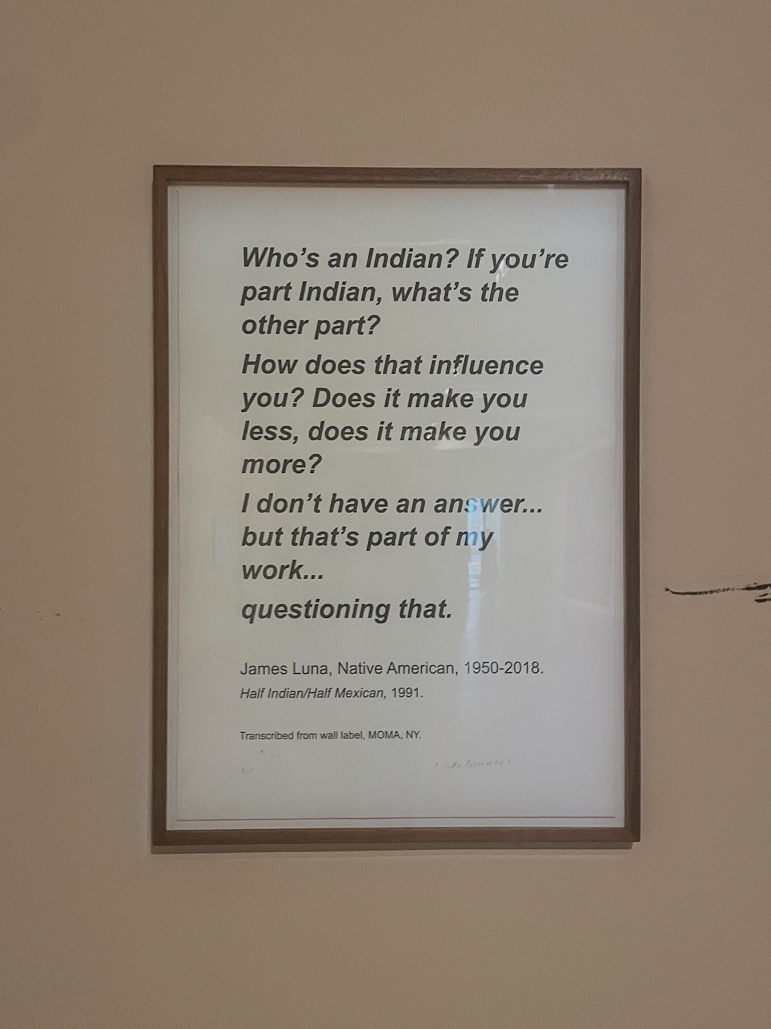 Mike Parr, <em>Who’s an Indian?</em> (2003).