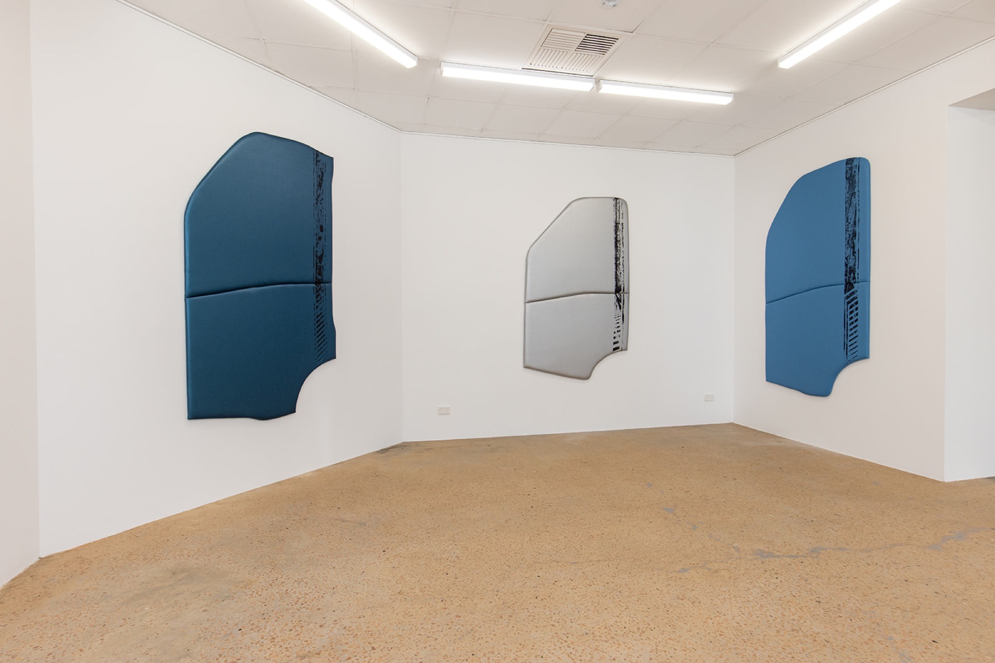 Installation view of Alexandra Peters work in <em>The Atrocity Exhibition</em>, 2023, NAP Contemporary. Courtesy of NAP Contemporary.