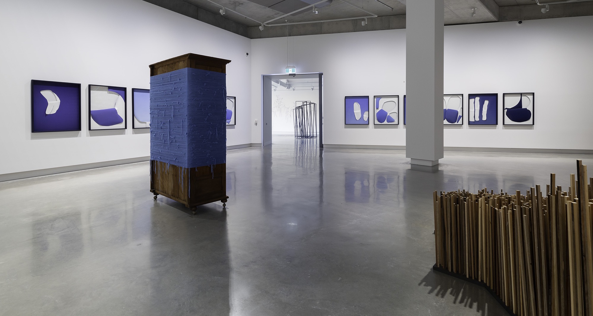 Installation view, Mira Gojak and Takehito Koganezawa, <em>The Garden of Forking Paths</em>. Image courtesy the artists and Buxton Contemporary.