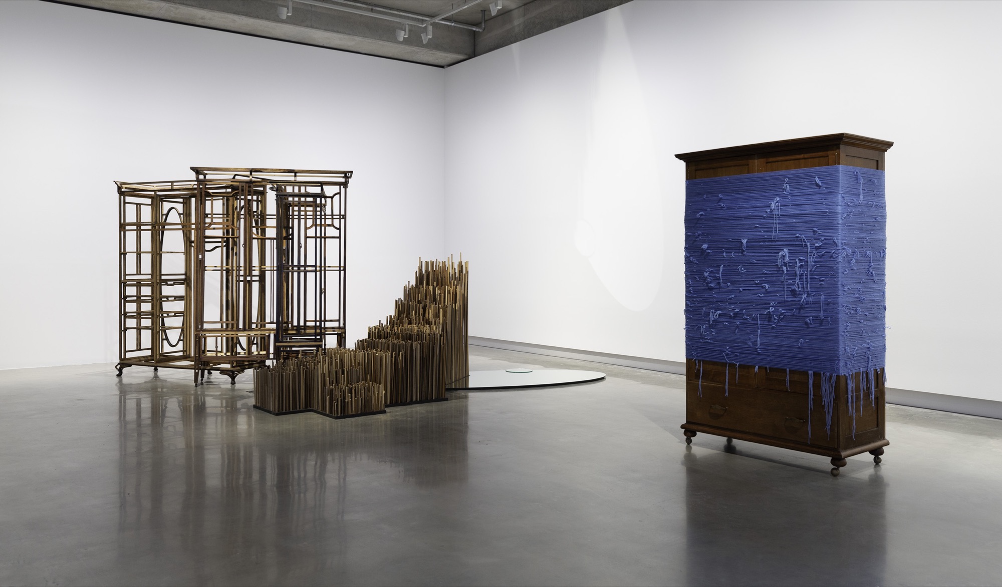 Installation view, Mira Gojak and Takehito Koganezawa, <em>The Garden of Forking Paths</em>. Image courtesy the artists and Buxton Contemporary.
