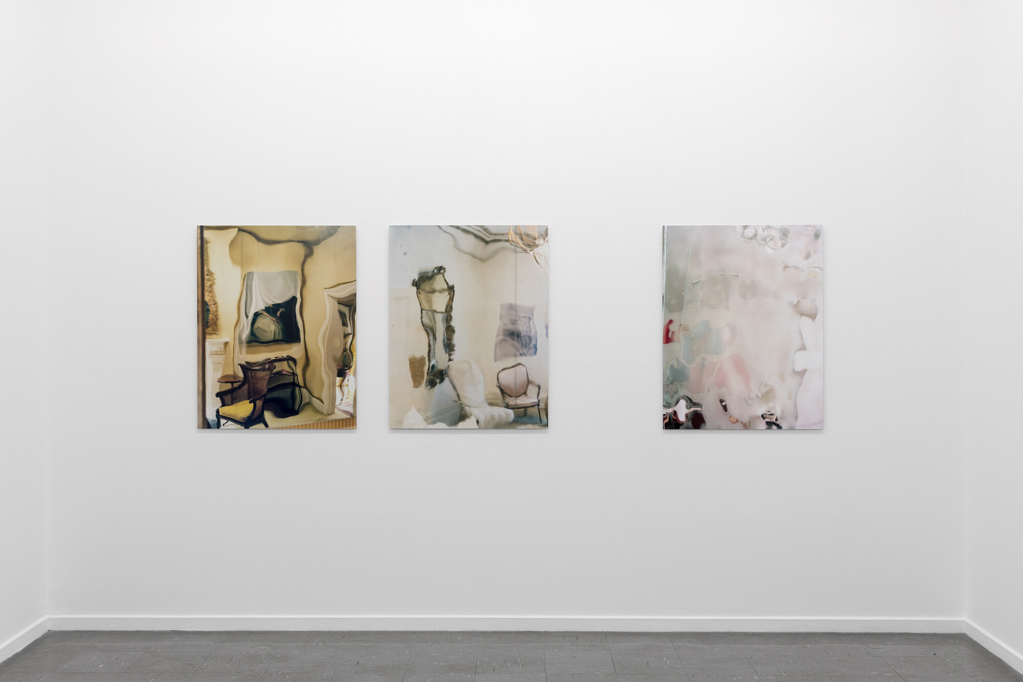 <p>Installation view of Rosslynd Piggott and Rudi Williams, <em>Mirror, mirror, </em>Sutton Gallery, 2024. Photograph: Andrew Curtis. Image courtesy the artists and Sutton Gallery.</p>