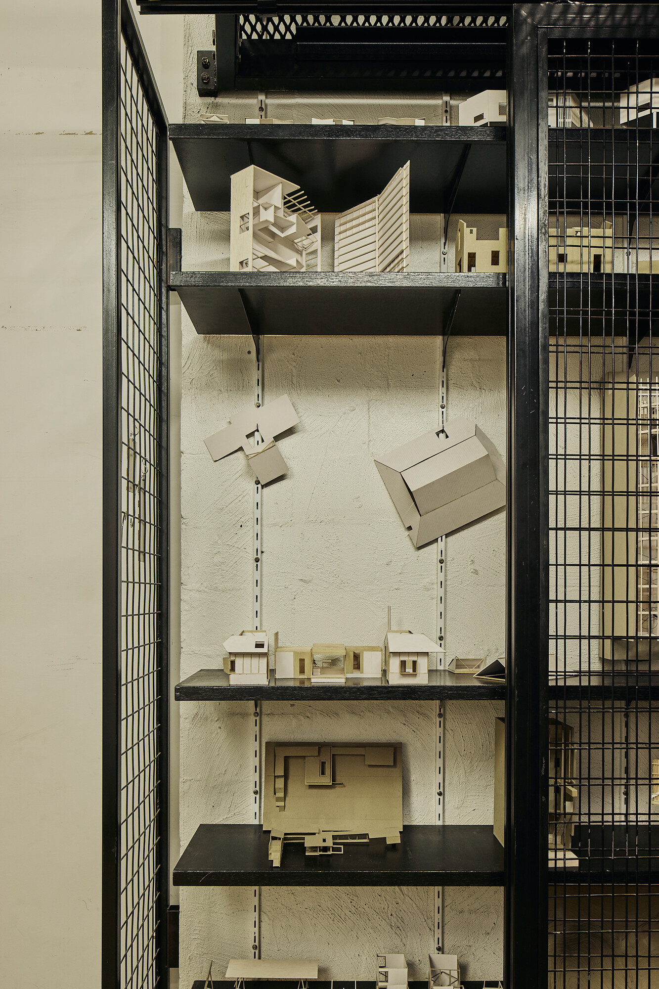 <p>Models of the Point Lonsdale (Completed 2015) and Flinders House (Completed 2021) installed at CACHE gallery. Photo by Peter Bennetts.</p>