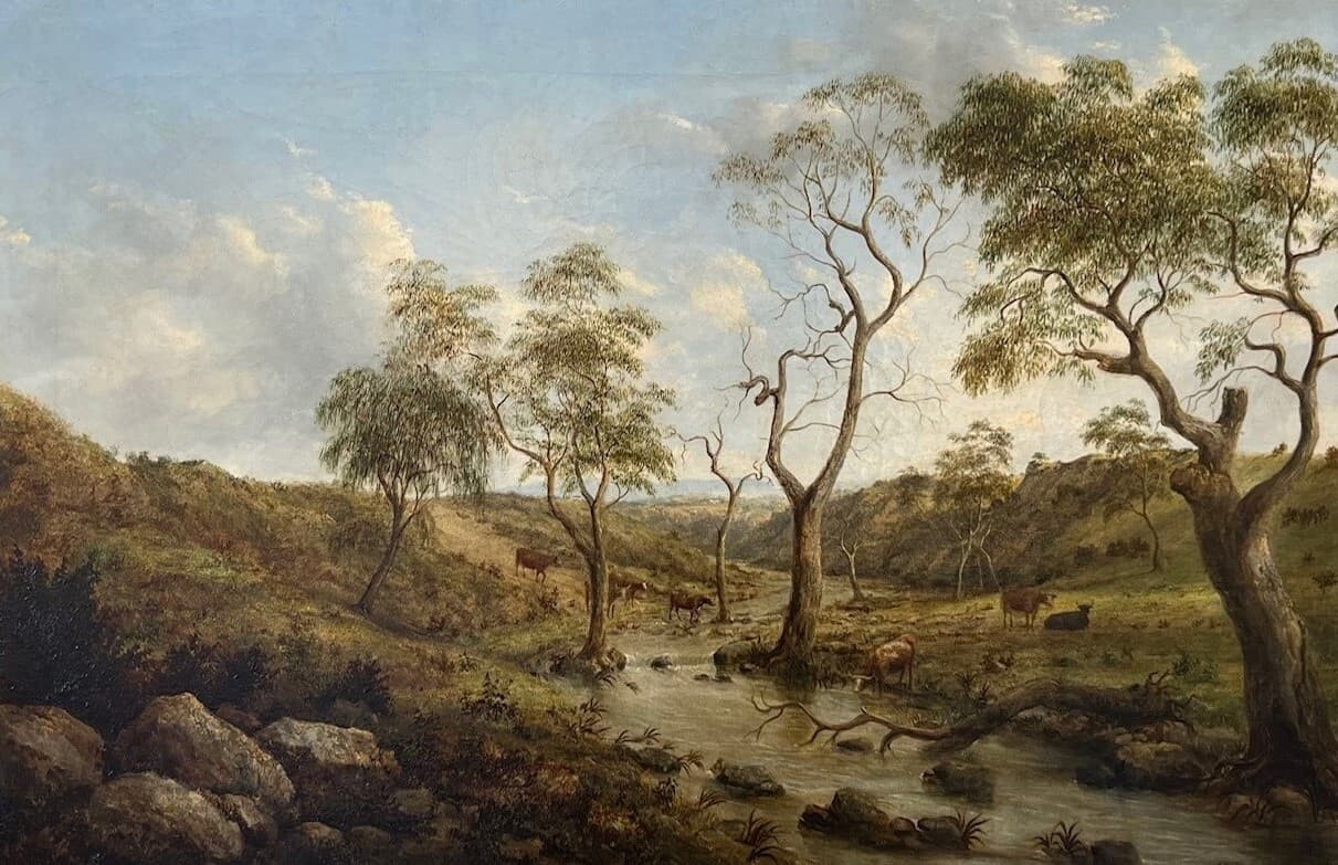 <p>Henry Gritten, <em>Merri Creek near Dights Falls</em>, c. 1863, oil on canvas, The University of Melbourne Art Collection. Purchased through the Russell and Mab Grimwade Miegunyah Fund, 2023.</p>
