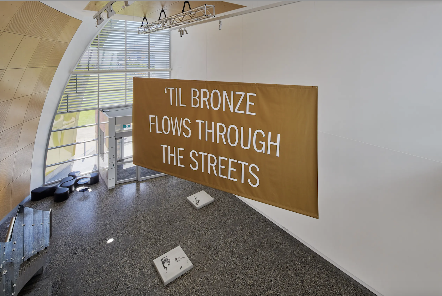 Installation view of No Easy Answers, 2022. All works by Wilmer Wilson IV, Murray Art Museum Albury. Photo: Jeremy Weihrauch