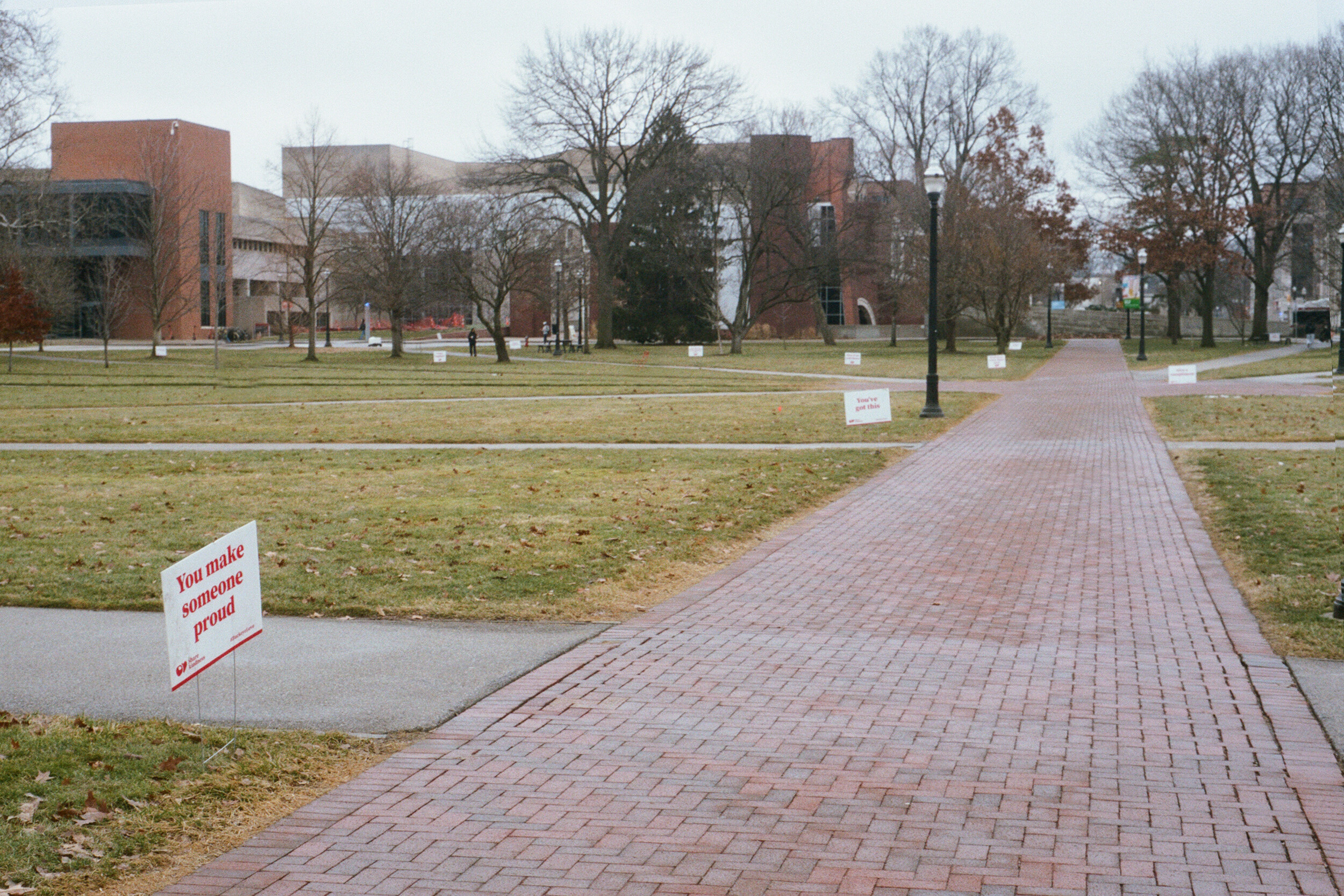 <p>Inspirational placards at Ohio State University. Photo: Andrew Power.</p>