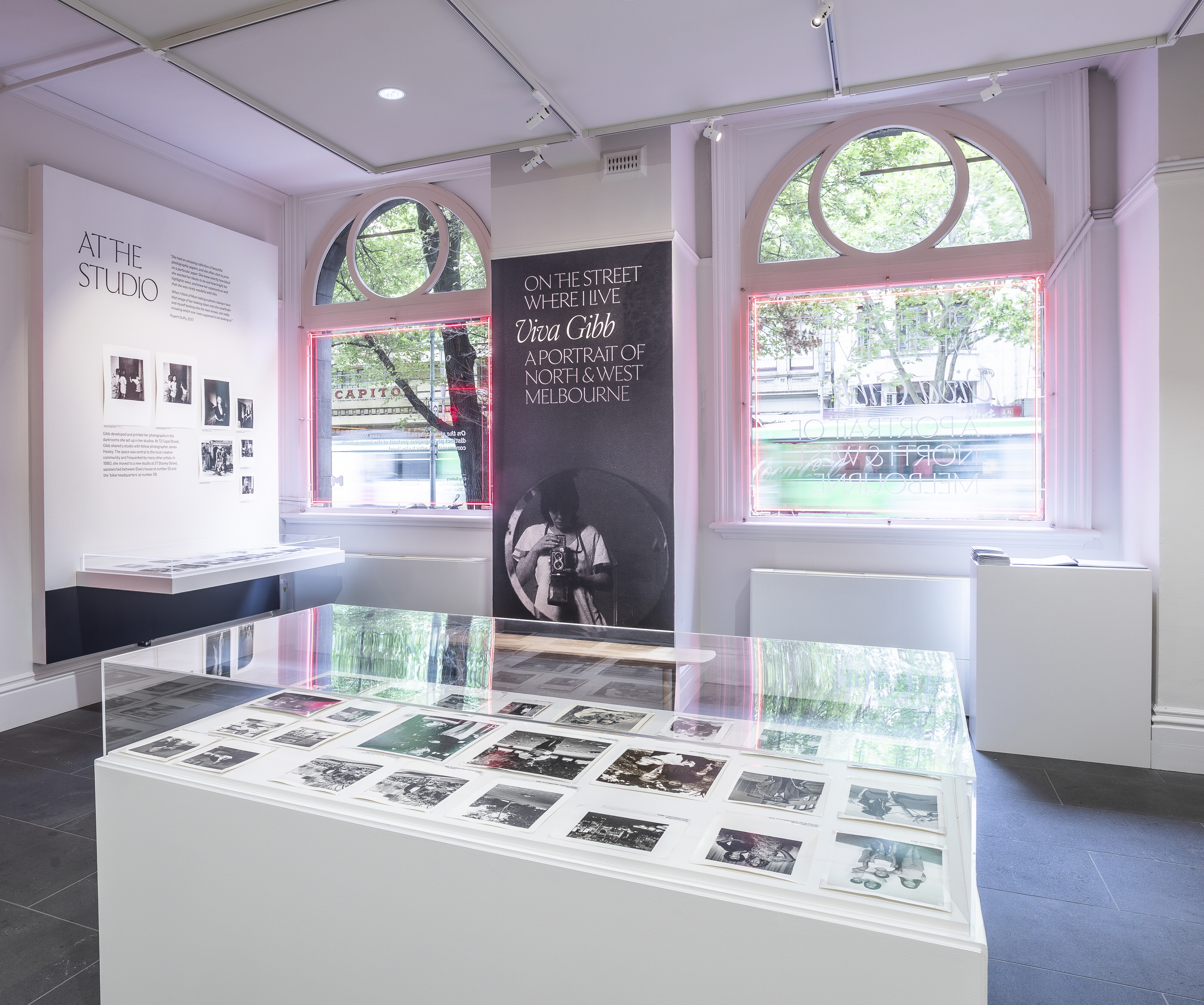 <p>Installation view of <em>On the Street Where I Live: Viva Gibb’s Portrait of North and West Melbourne</em>, City Gallery, Melbourne Town Hall. Courtesy of City of Melbourne and Tobias Titz.</p>