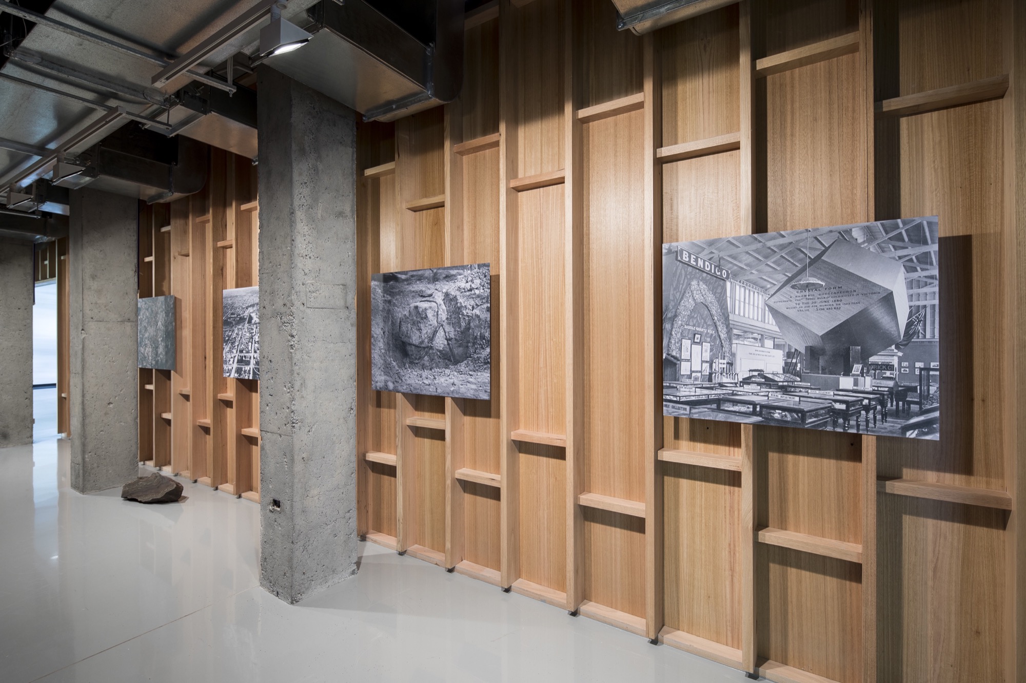 <em>Open Spatial Workshop: Converging in time</em>, installation view: Monash University Museum of Art, Melbourne, 2017. Photo: Andrew Curtis