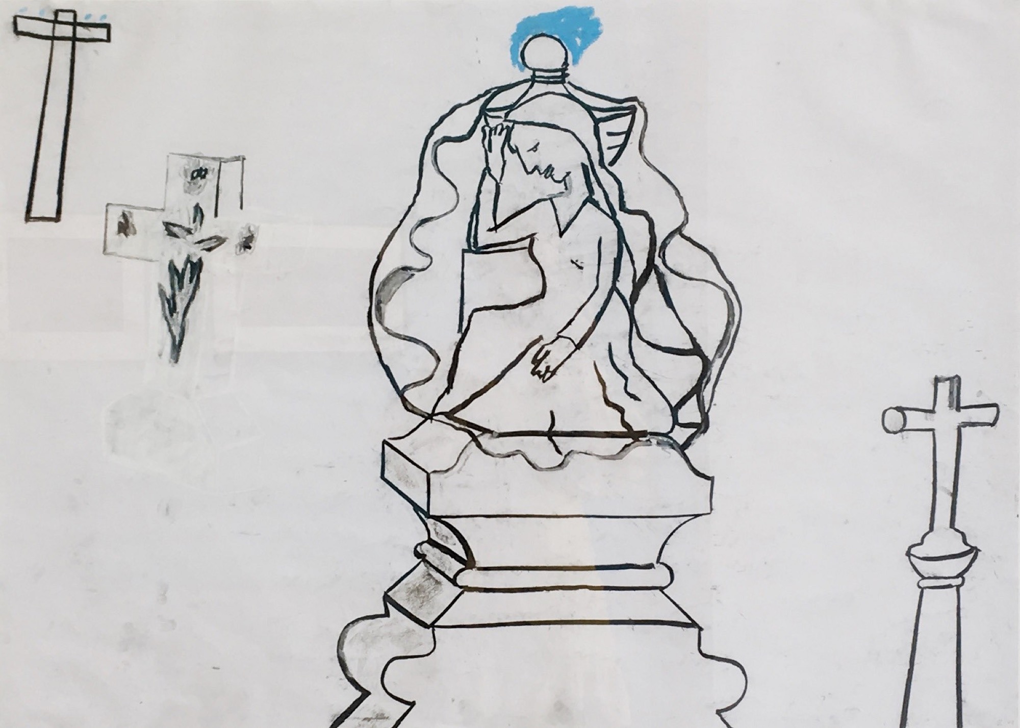 Jenny Bell, <em>Untitled</em>, 2003, charcoal and mixed media on paper, 65.0 cm x 91.0 cm. Australian Galleries.