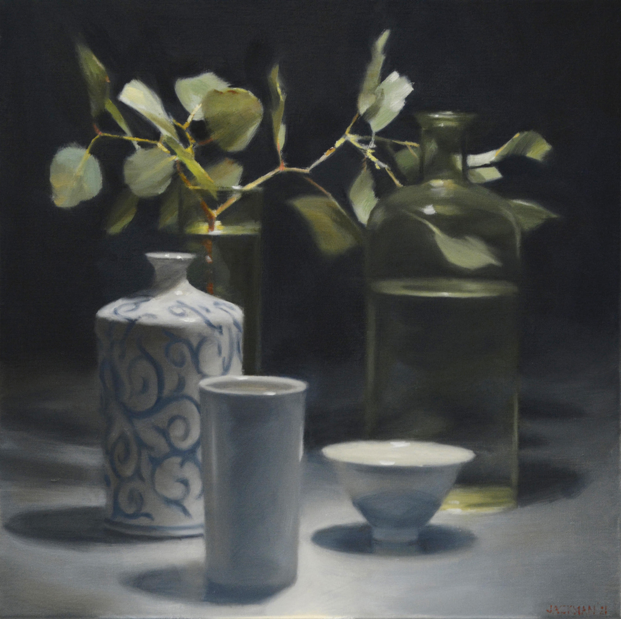 Hilary Jackman, <em>Rings of Light</em>, 2021, oil on linen, 51 x 51cm. Courtesy the artist and Stockroom. Photo: Magali Gentric.