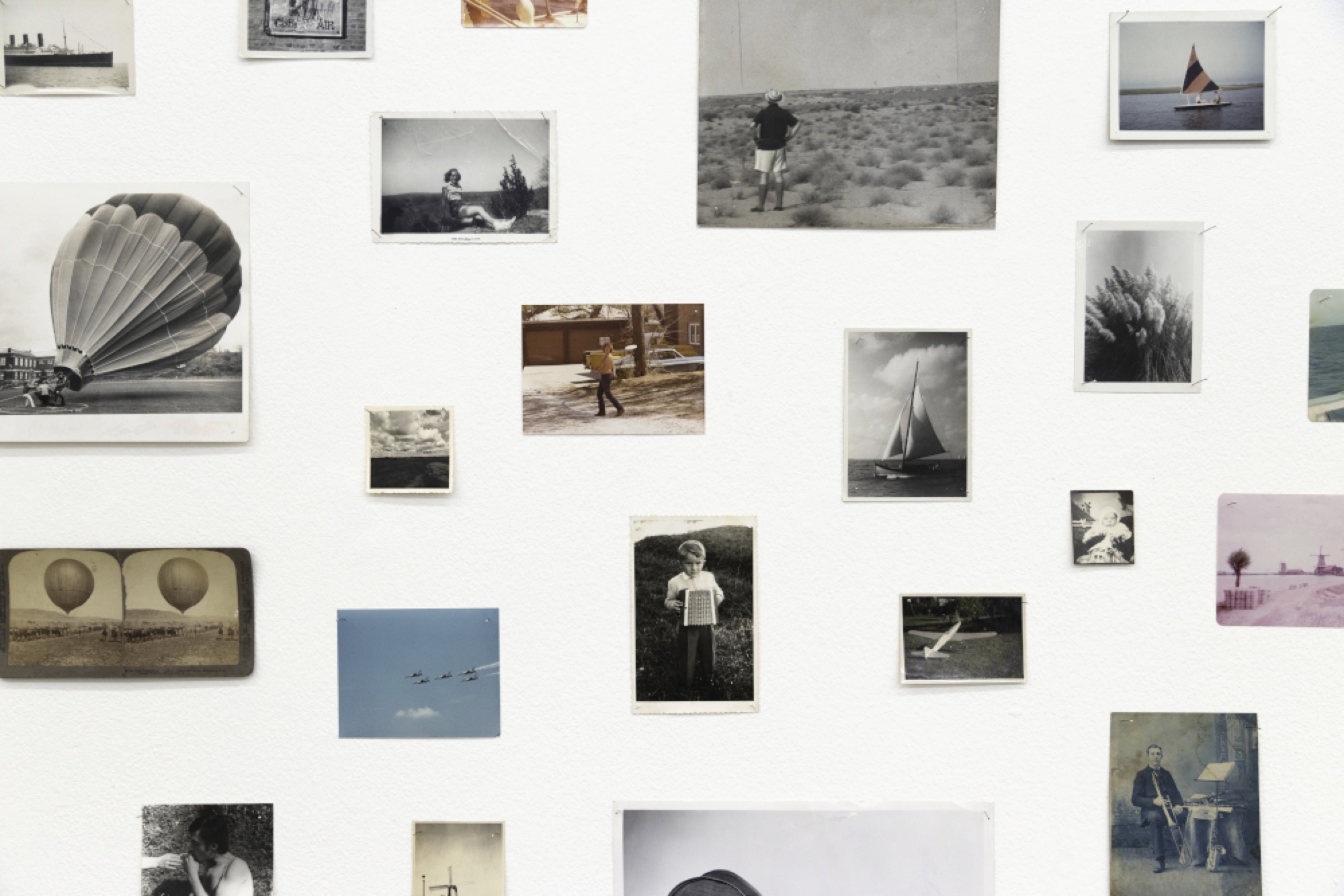 Patrick Pound, <em>Photography and air (detail),</em> 2020, found photographs, dimensions variable. Courtesy the artist and STATION.