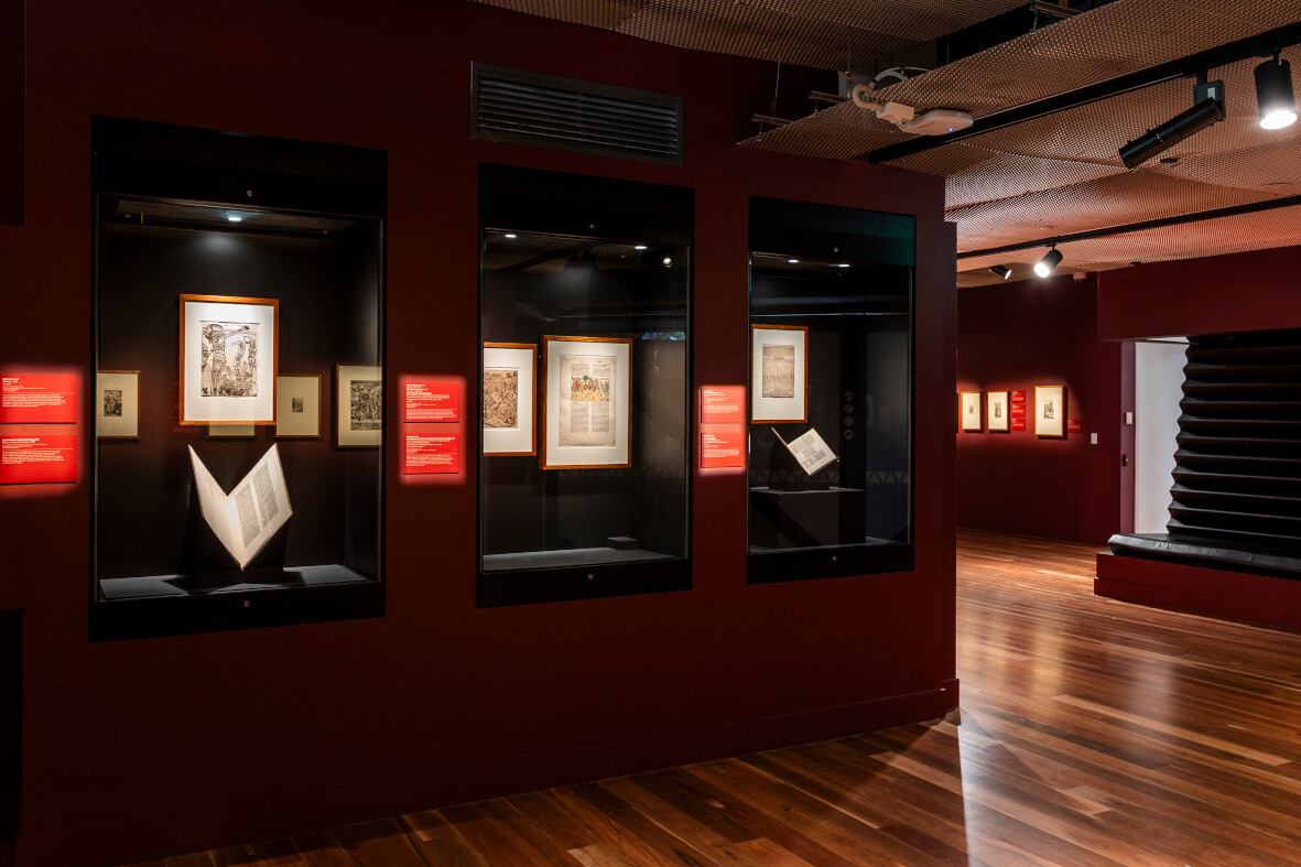 <p>Installation view of <em>Albrecht Dürer’s Material Renaissance</em>, Arts West Gallery, University of Melbourne. Photo: Drew Echberg.</p>