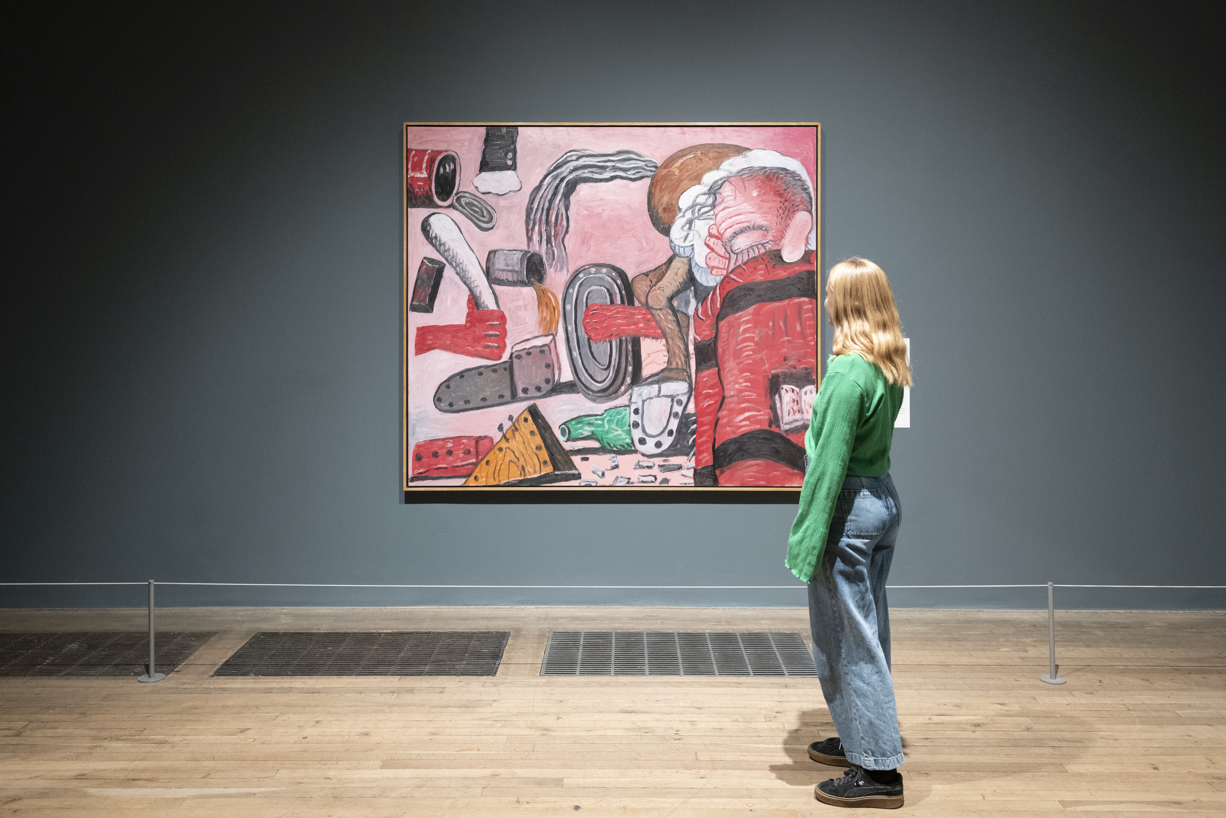 Installation view of Philip Guston at Tate Modern, London, 2023 © Tate. Photo: Larina Fernandes