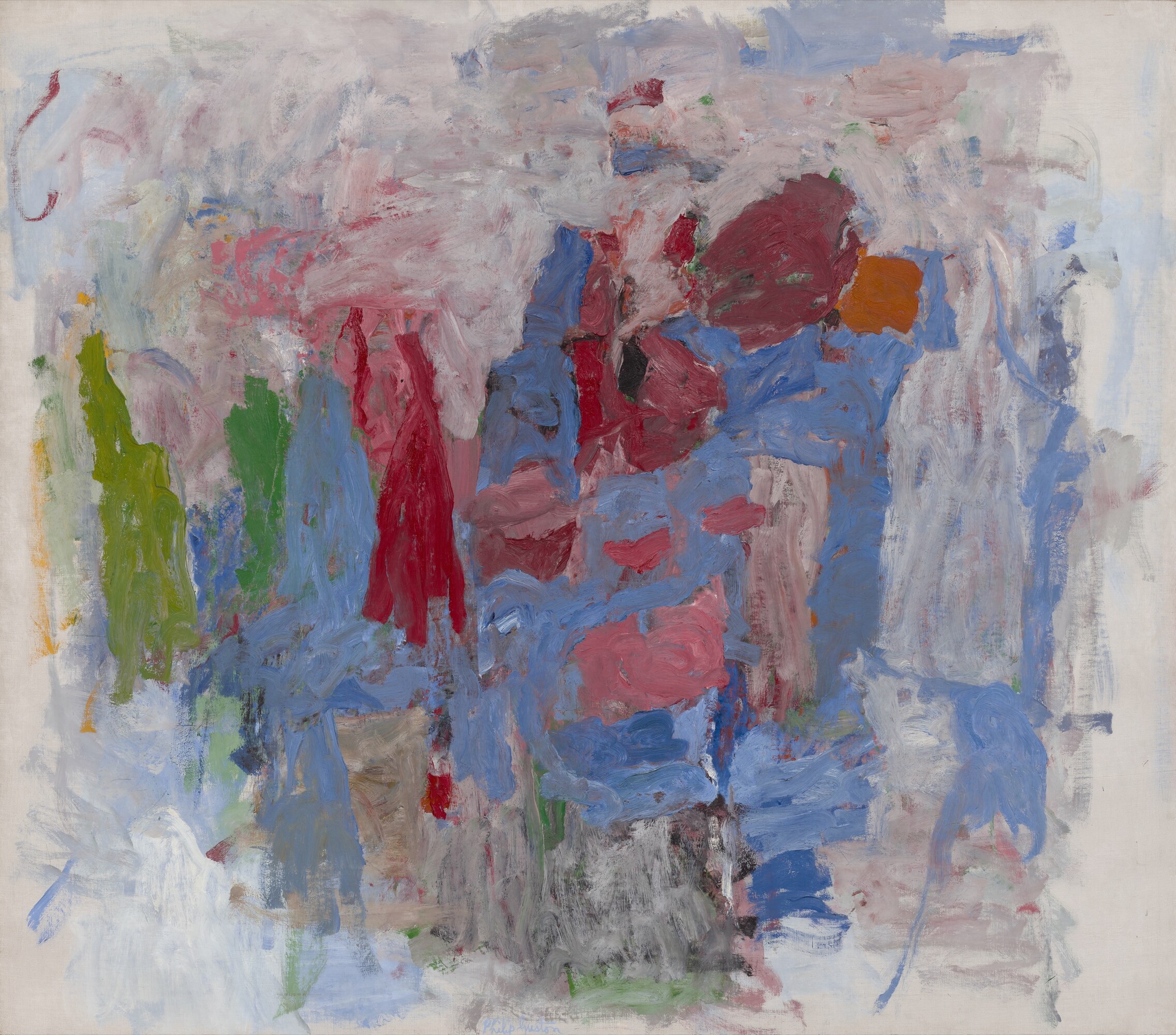 Philip Guston, Passage, 1957-8, oil on canvas, 175.3 × 199.4 cm, the Museum of Fine Arts, Houston, Bequest of Caroline Wiess Law, 2004.20. © Estate of Estate of Philip Guston, courtesy Hauser & Wirth. Photograph © The Museum of Fine Arts, Houston; Will Michels