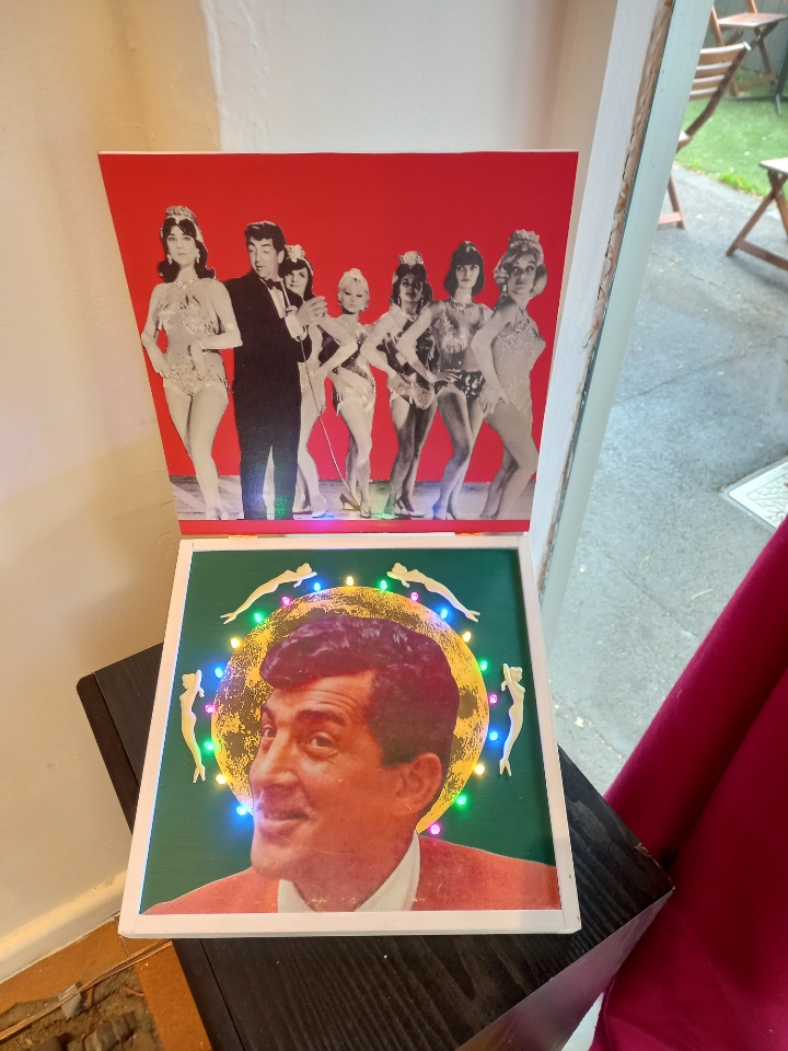 <p>Installation view of Philippa Berry, <em>Dean Martin Shrine, </em>open, at One Star Gallery. Photo: Philip Brophy</p>