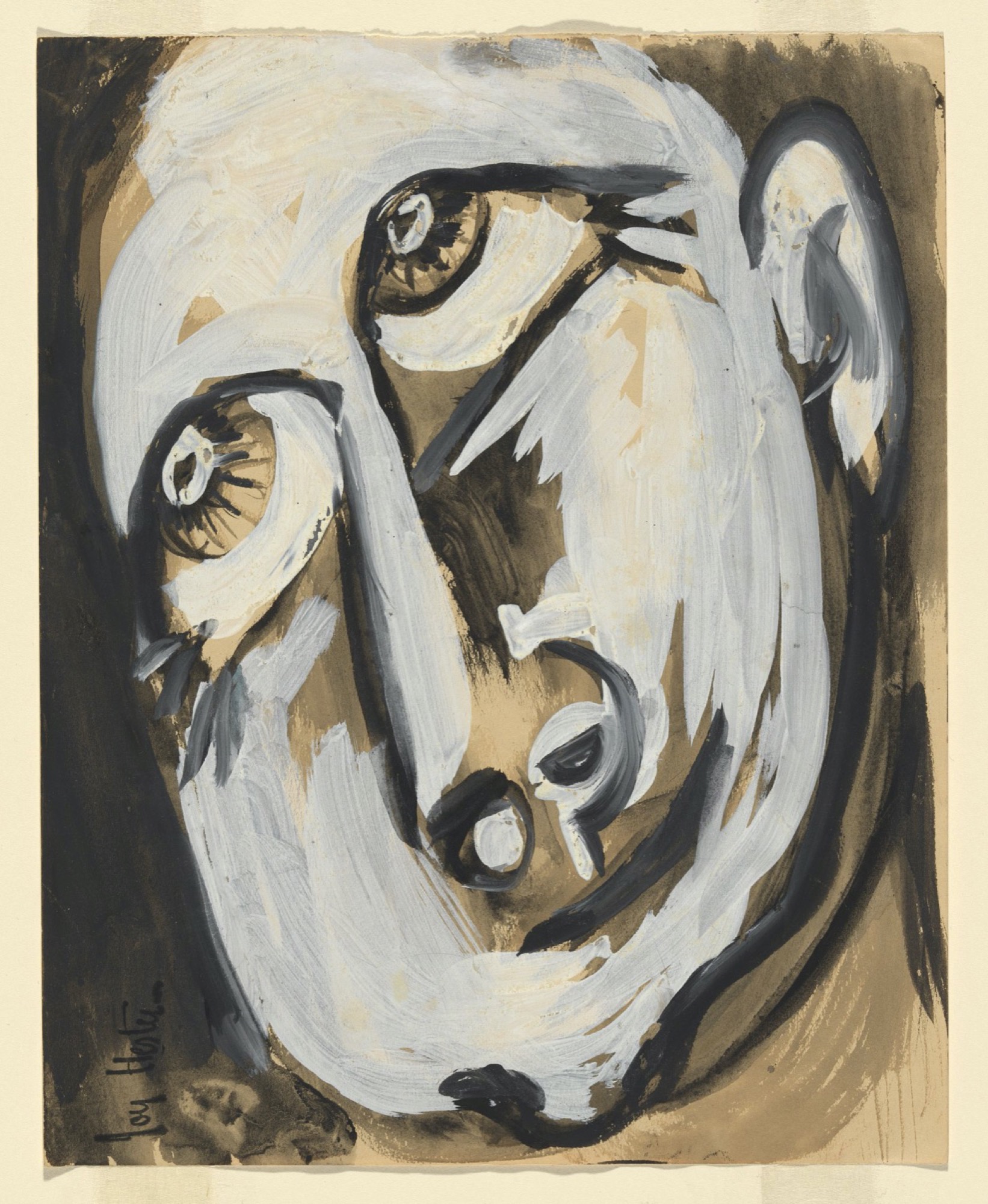 Joy Hester, <em>Gethsemane III</em>, c.1947, drawing in brush and ink and gouache, 24.8 x 31.0 cm (sheet). Collection: National Gallery of Australia, Canberra.