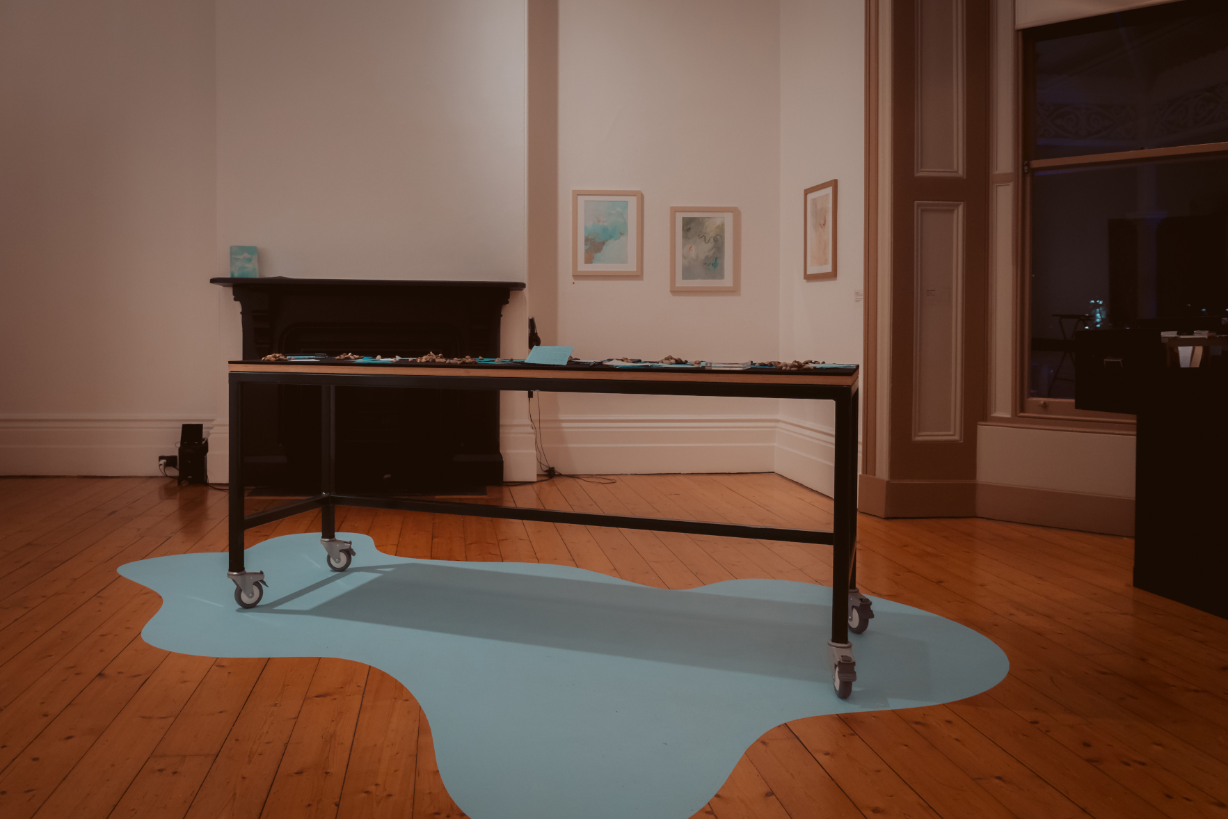 Installation view of <em>Same River Twice</em>, 2022. Image Credit: Matto Lucas