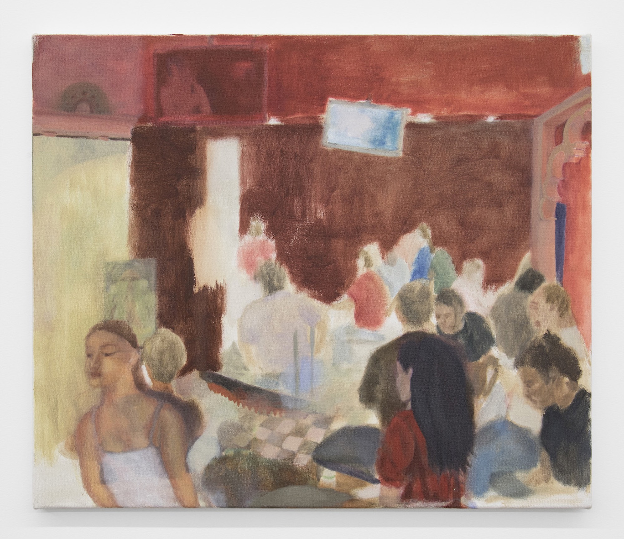 Lalita Sherwell, I Noticed the Exit, Oil on canvas, 55.7 cm x 65.8 cm, 2018 - 19