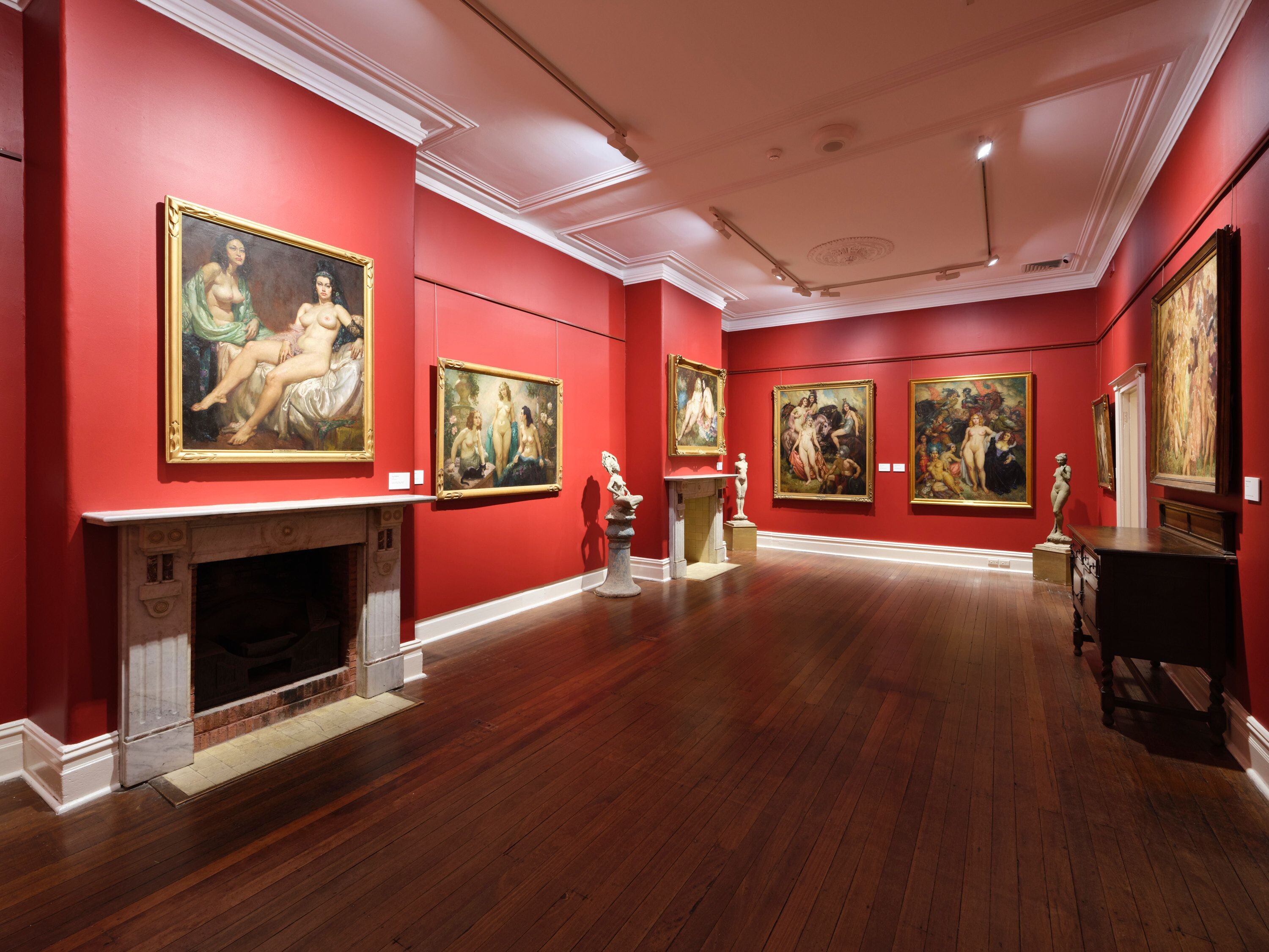 <p>Installation view of the permanent display of Norman Lindsay’s work at Norman Lindsay Gallery, Springwood, 2026.</p>