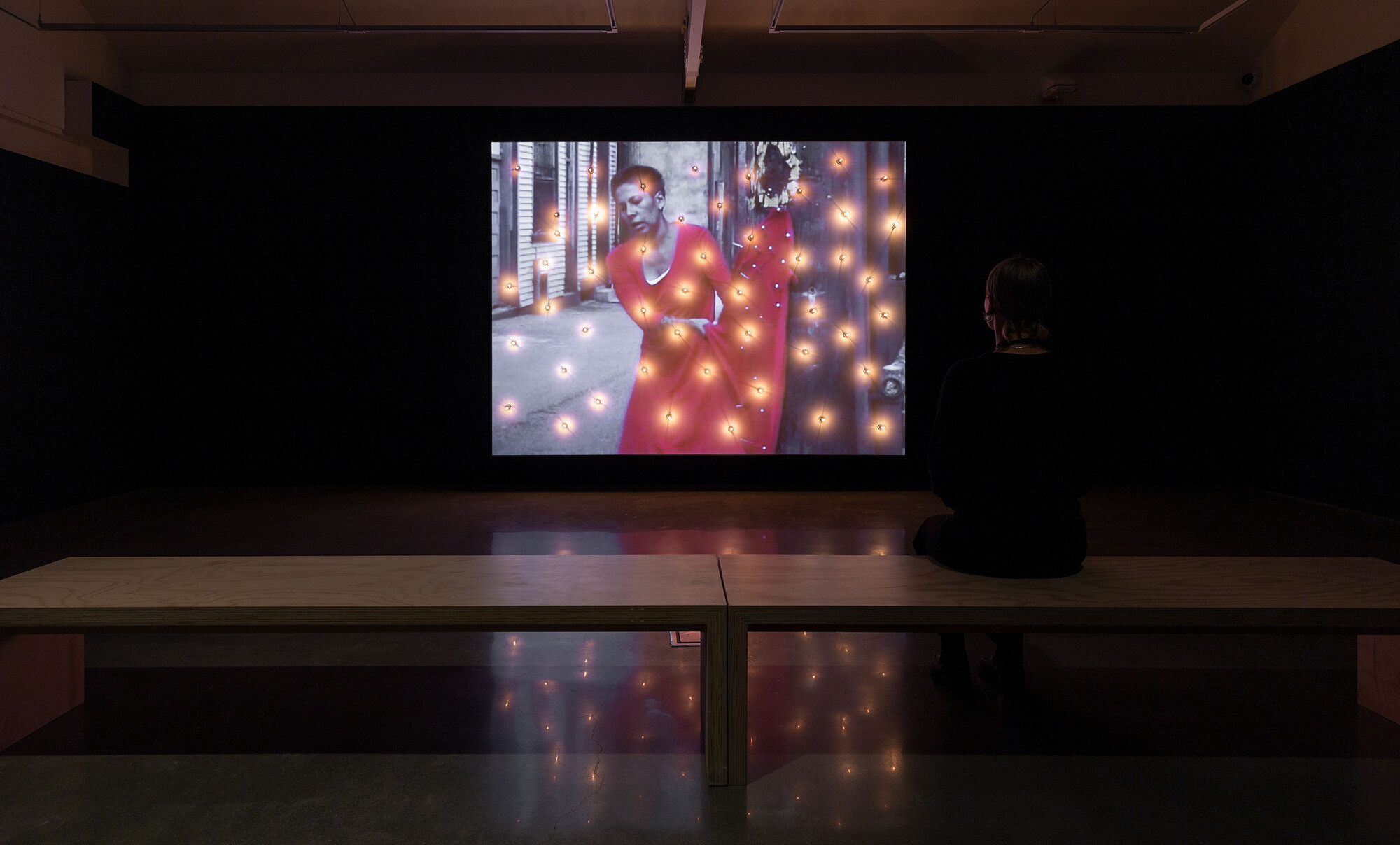 Installation view of <em>The Named and the Unnamed</em>, 2002, Rebecca Belmore Turbulent Water, Buxton Contemporary, University of Melbourne 2021–22. Collection: Morris and Helen Belkin Art Gallery, The University of British Columbia, Vancouver. Courtesy the artist. Photo: Christian Capurro