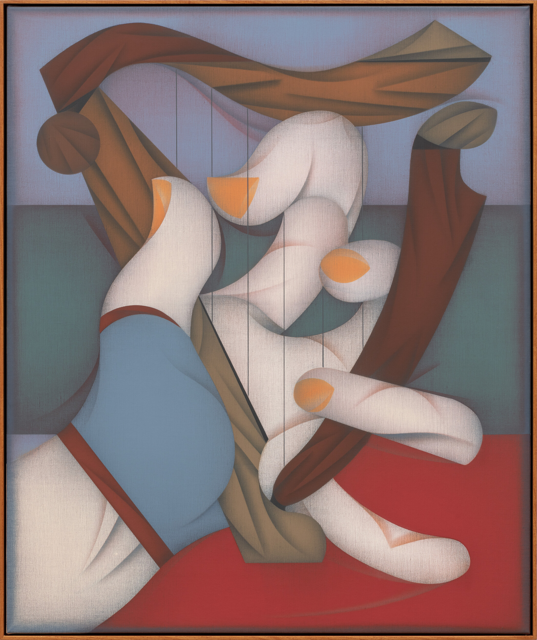 <p>Mitch Cairns, <em><em>ERATO</em></em>, 2024, oil on linen, 124.5 x 104.5cm, the Art Gallery of NSW. Courtesy of the artist and The Commercial, Sydney. Photo: The Commercial.</p>