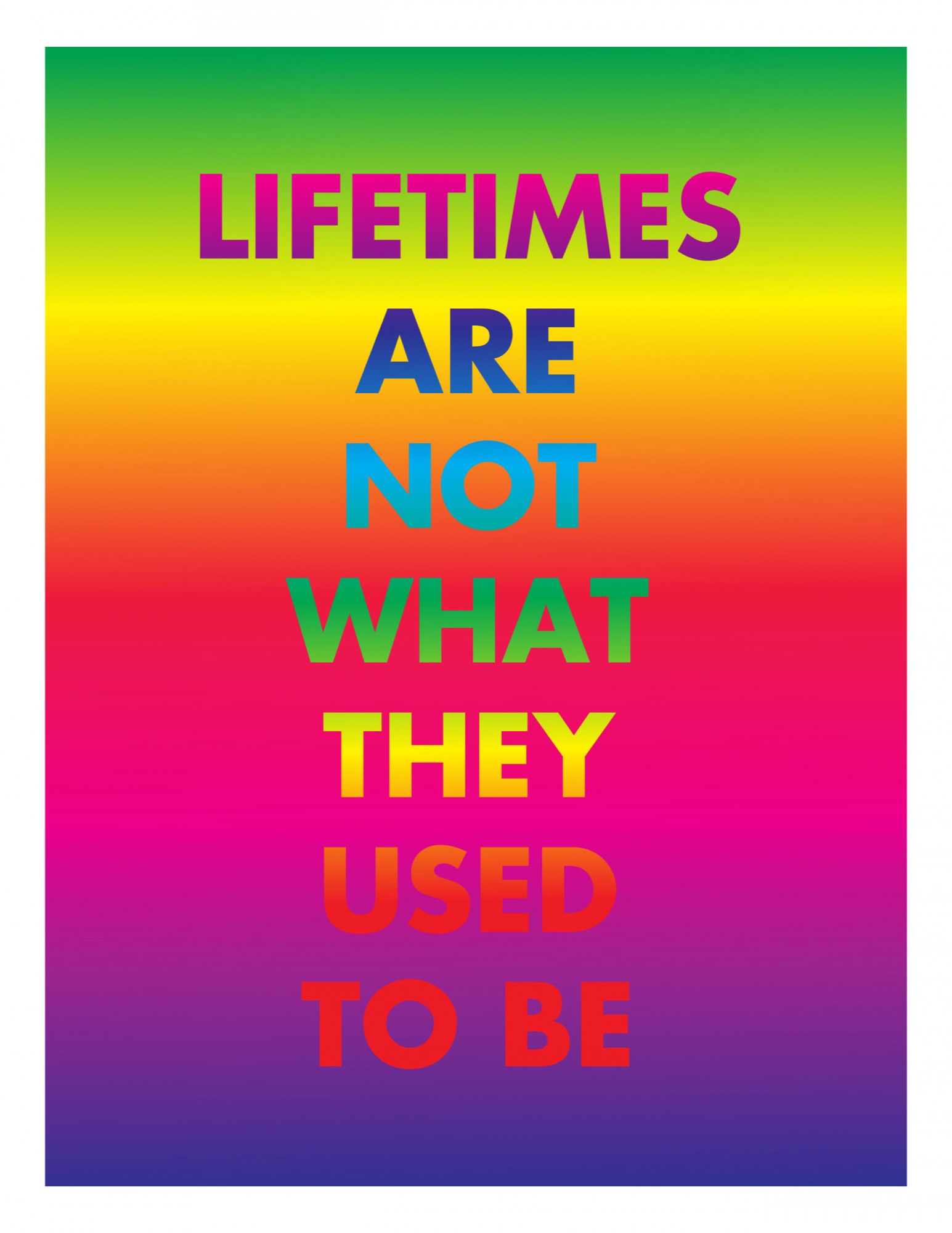 David McDiarmid,<em> Lifetimes Are Not What They Used to Be</em>, 1994. Courtesy of Neon Parc.