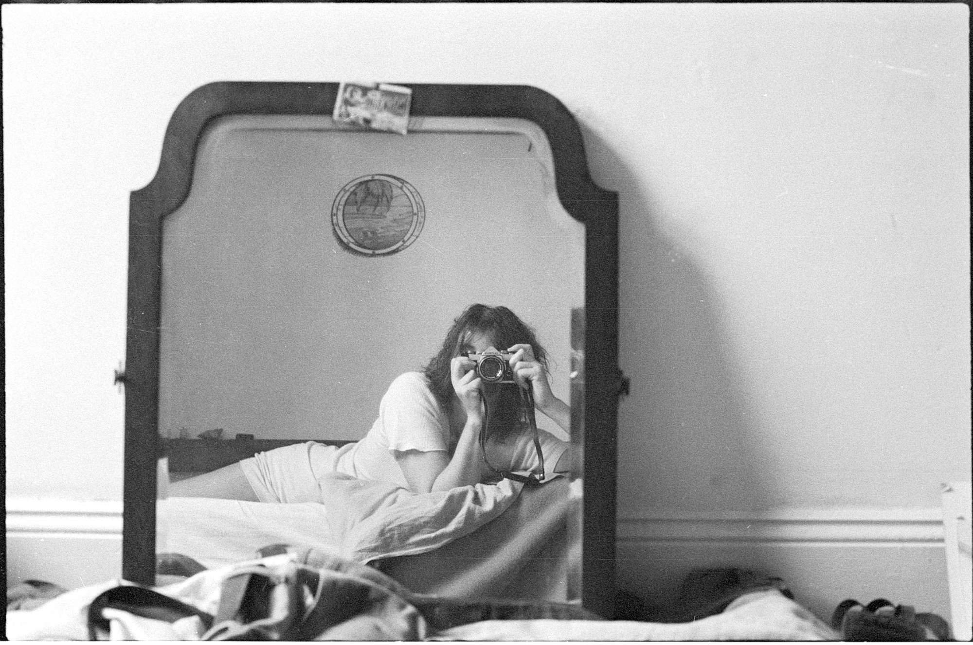 Ruth Maddison, <em>(Self Portrait #2) First roll of film</em>, 1976, archival pigment print, 2020, 26.3 x 40cm. Courtesy of the artist and the Centre for Contemporary Photography.